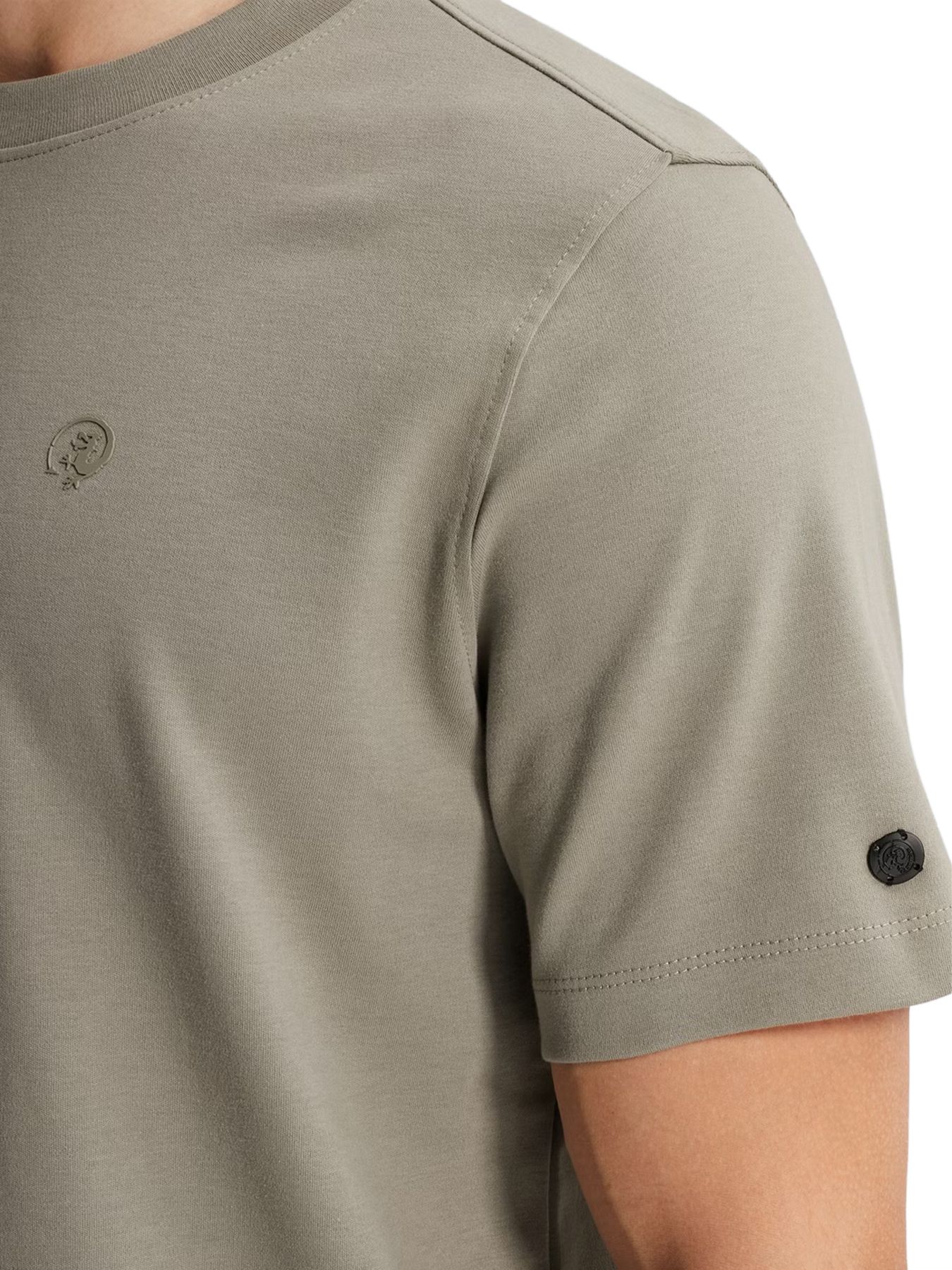 Cast Iron Short sleeve r-neck regular fit in Dried Sage 2900158478011