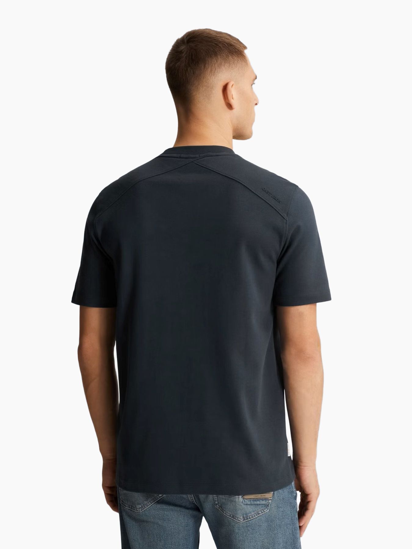 Cast Iron Short sleeve r-neck regular fit in Sea Storm 2900158479049