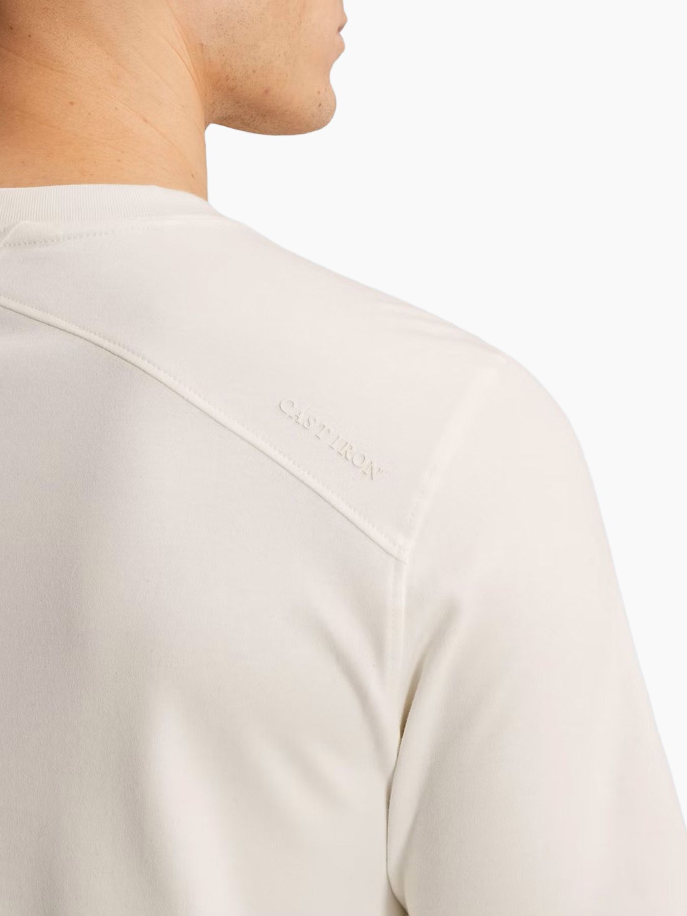 Cast Iron Short sleeve r-neck regular fit in Snow White 2900158480014