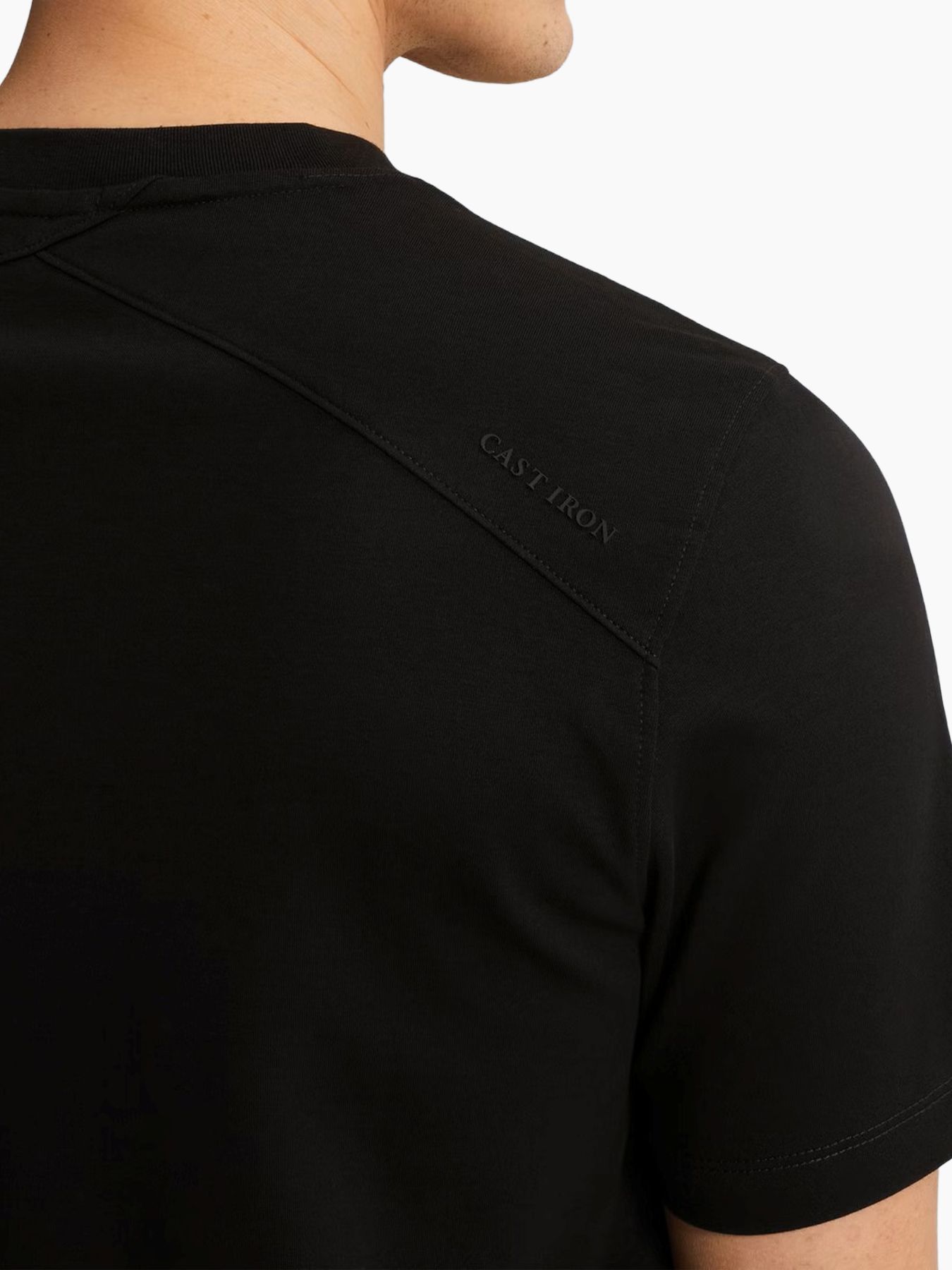 Cast Iron Short sleeve r-neck regular fit in Black 2900158481028