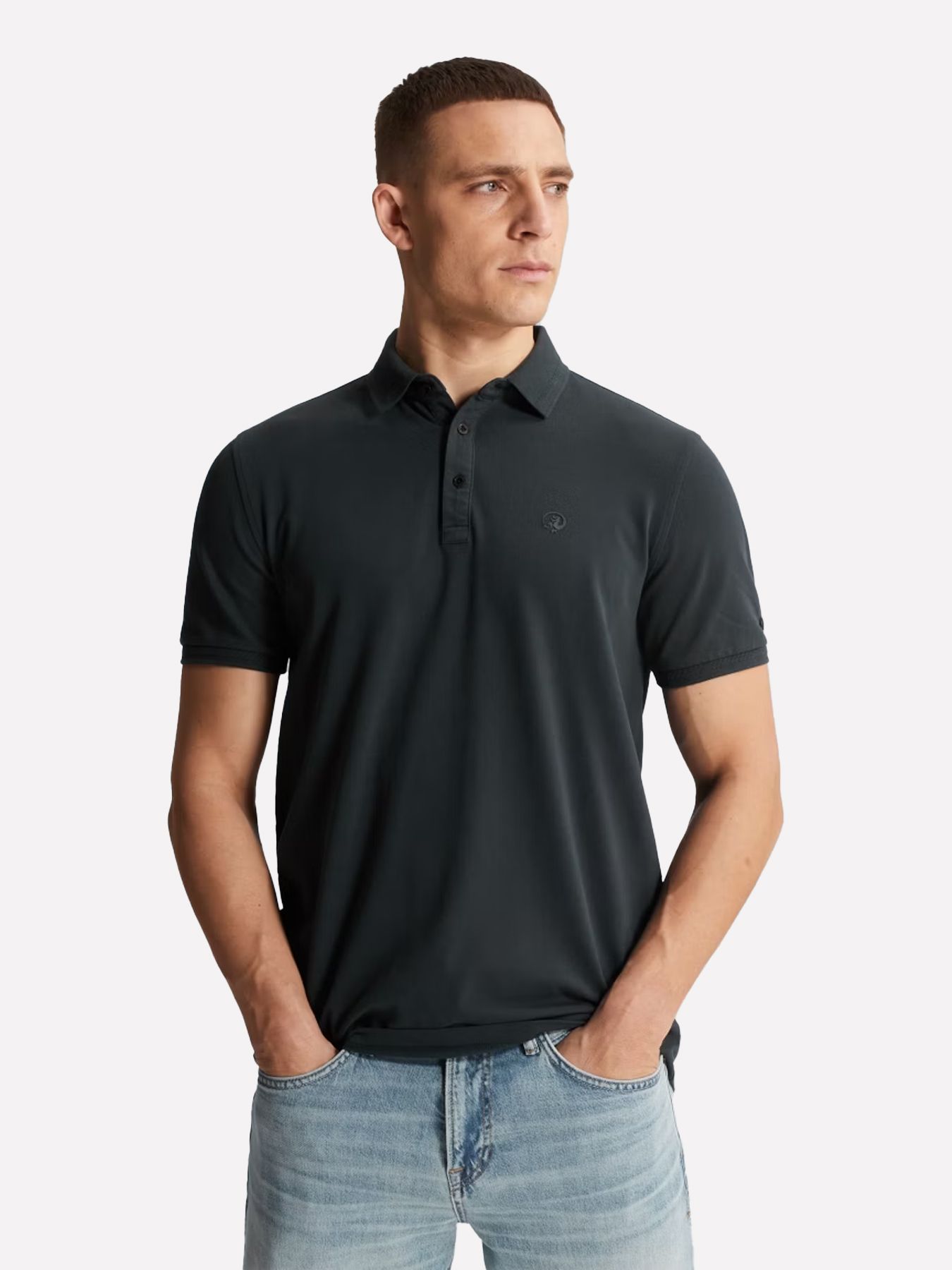 Cast Iron Short sleeve polo slim fit fine pi Sea Storm 00114231-5442