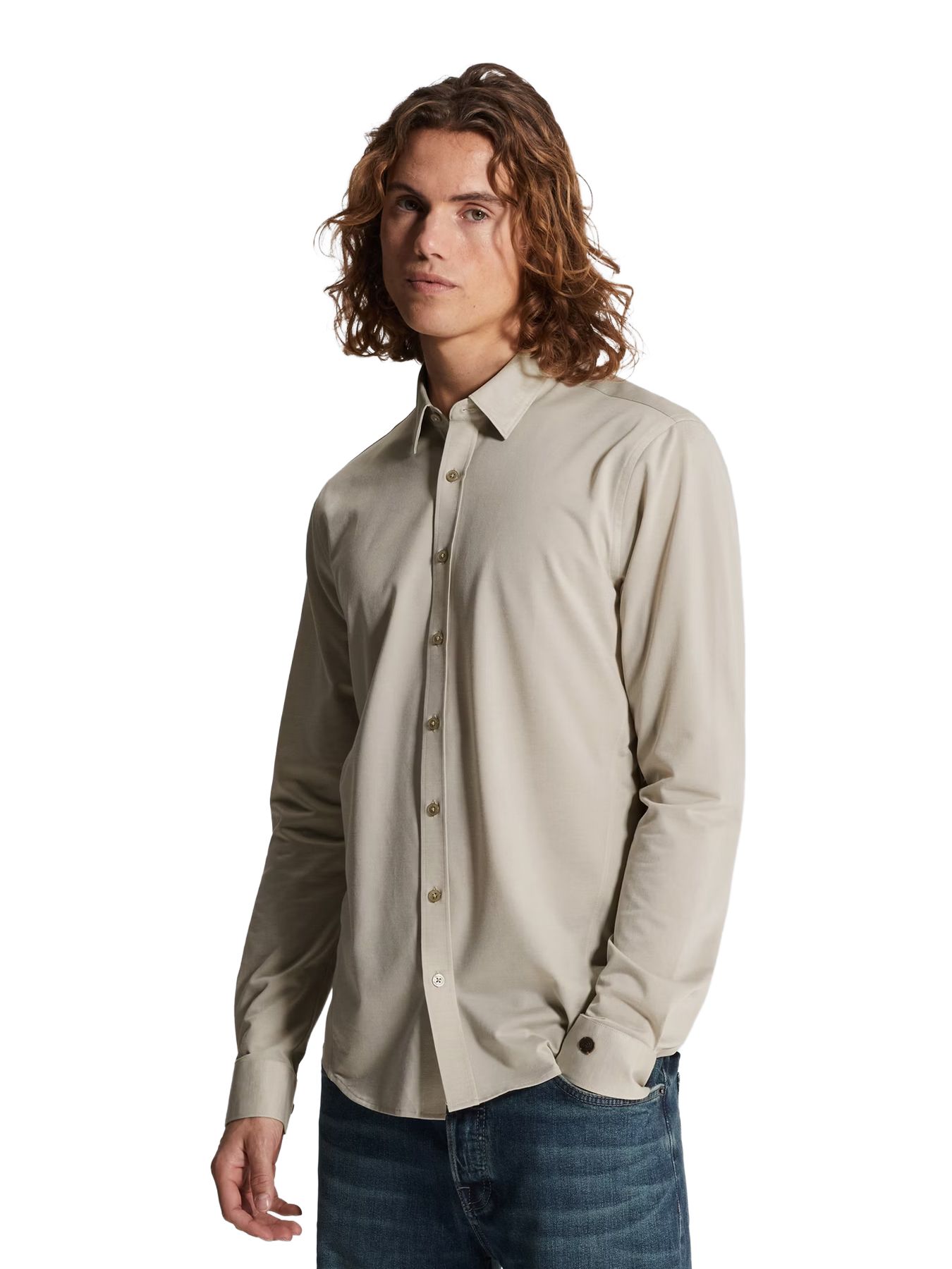 Cast Iron LONG SLEEVE SHIRT Tec Fine Jersey Aluminum 00114233-8023