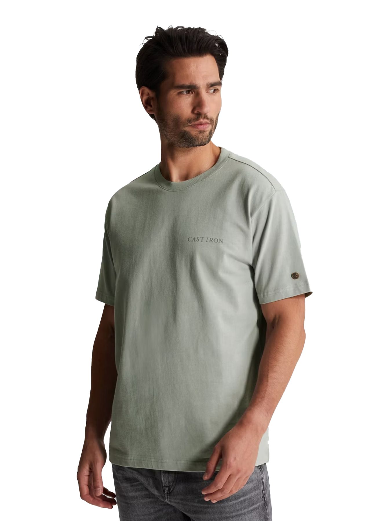 Cast Iron Short sleeve r-neck relaxed fit pe Belgain Block 00114237-9105