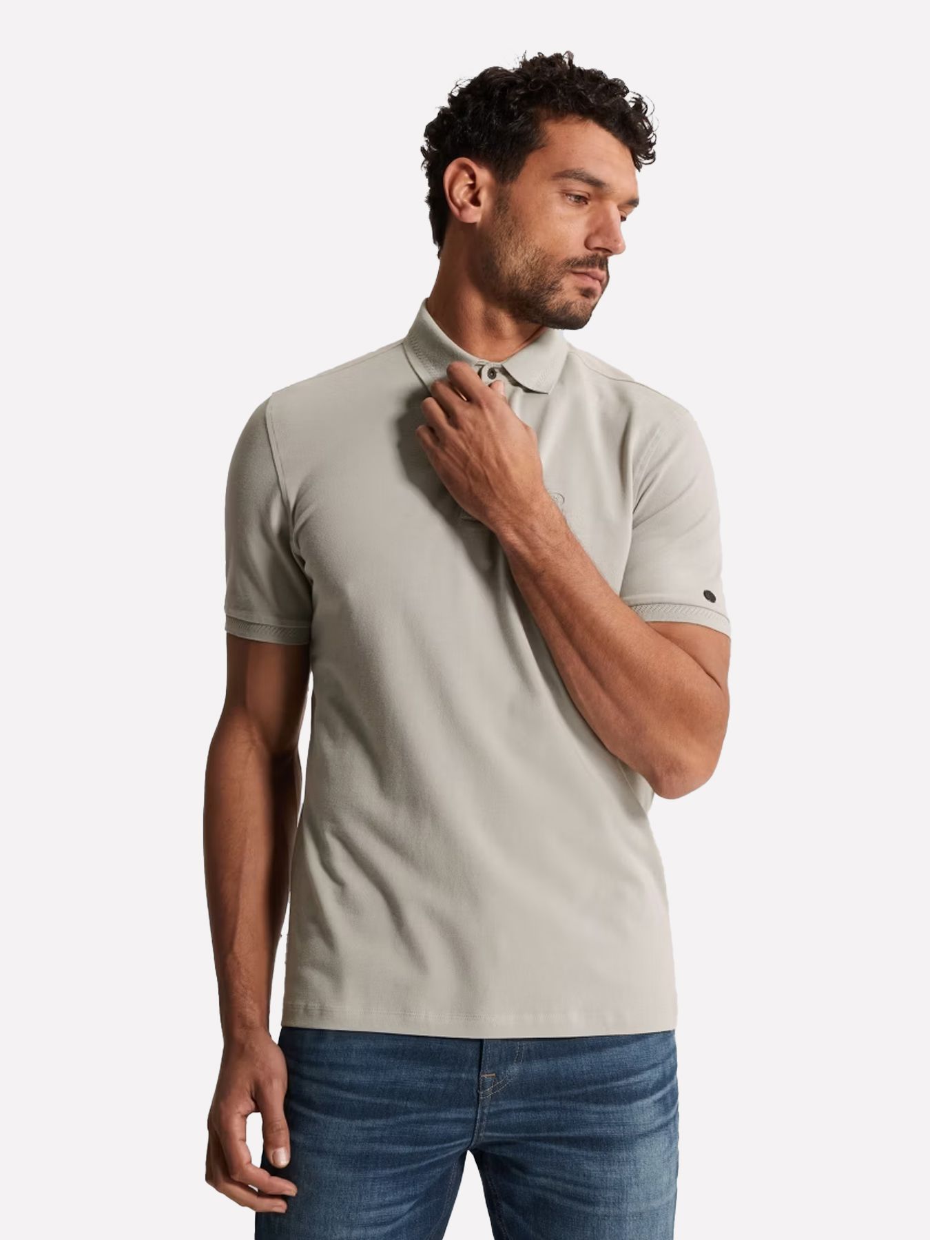 Cast Iron Short sleeve polo slim fit fine pi Belgain Block 00114239-9105