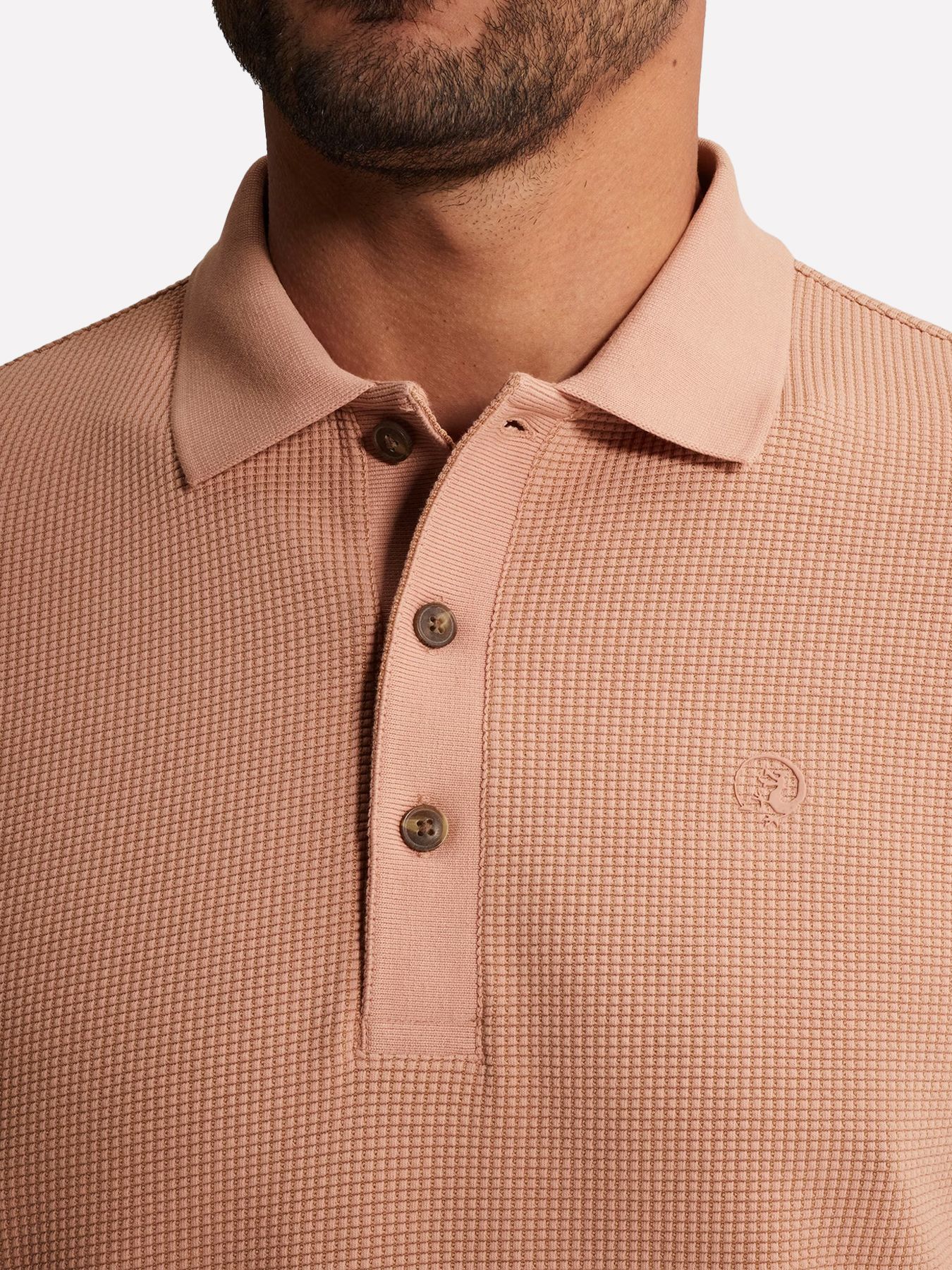 Cast Iron Short sleeve r-neck regular fit tw Cafe Creme 2900158501016