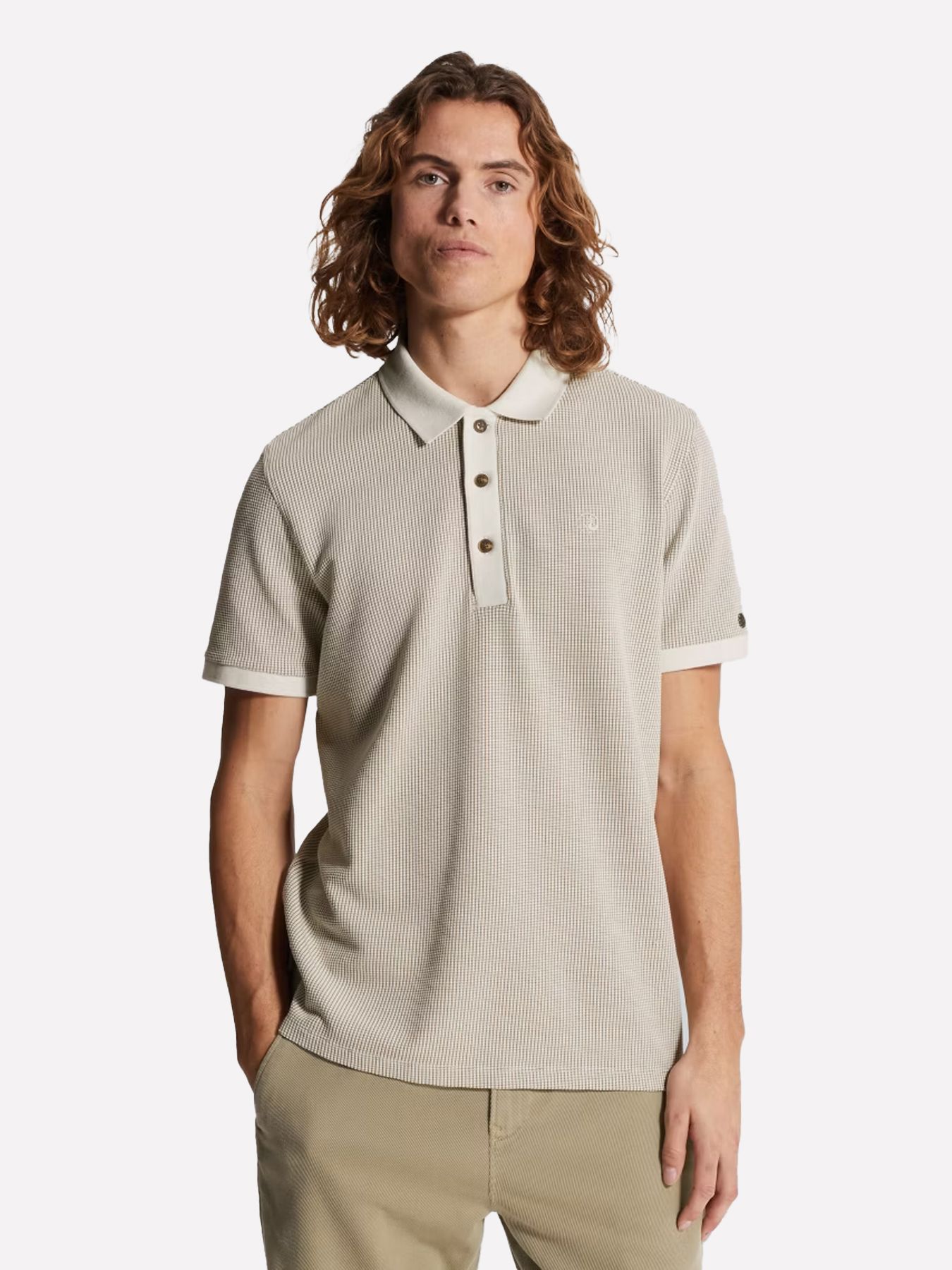 Cast Iron Short sleeve r-neck regular fit tw White Onyx 00114240-7178