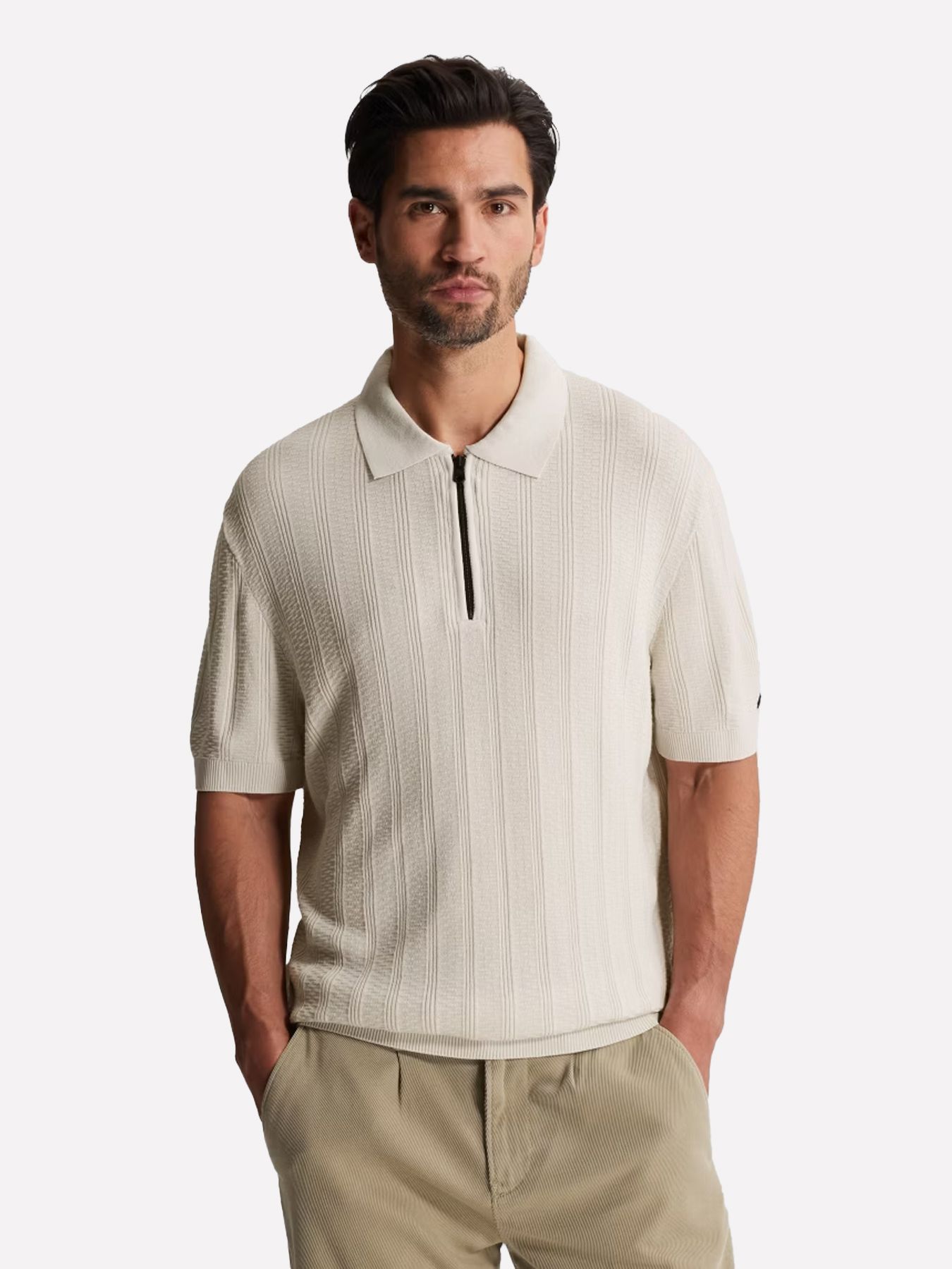 Cast Iron Short sleeve polo regular fit soso White Onyx 00114244-7178