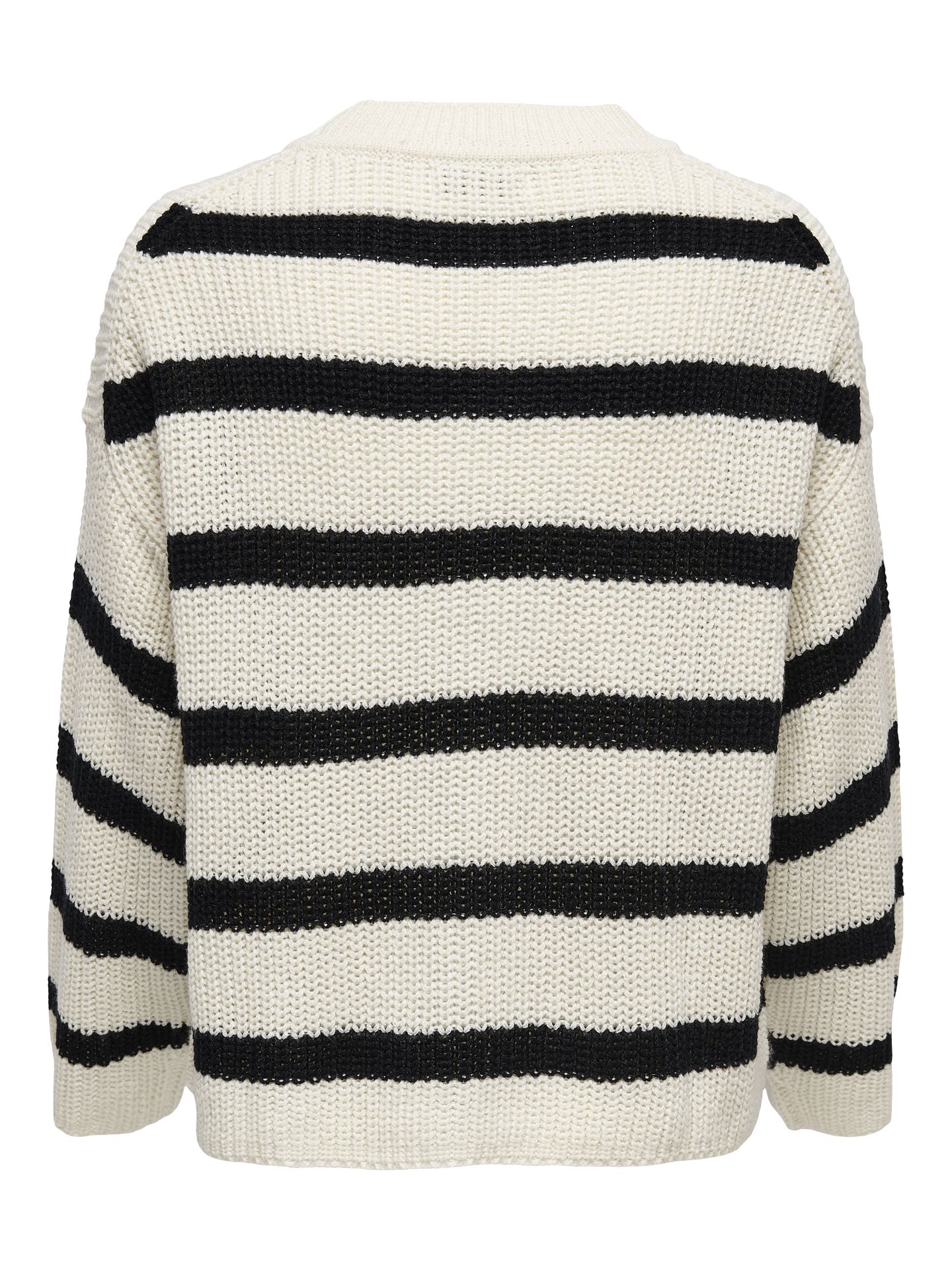 JDY JDYJUSTY L/S STRIPE PULLOVER KNT NO Eggnog/NATURE FUR 00114245-EKA26011400001180