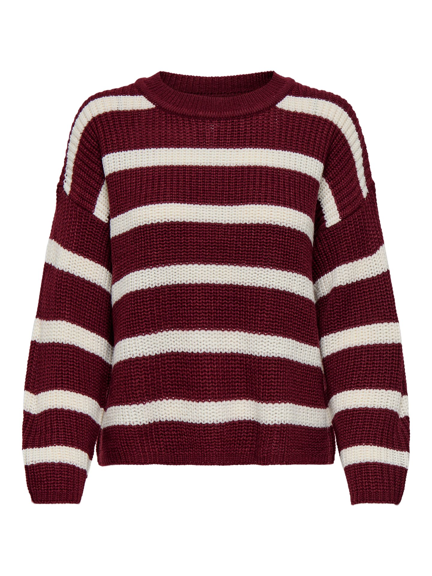 JDY JDYJUSTY L/S STRIPE PULLOVER KNT NO Cabernet/Melange 00114245-EKA26011400001979