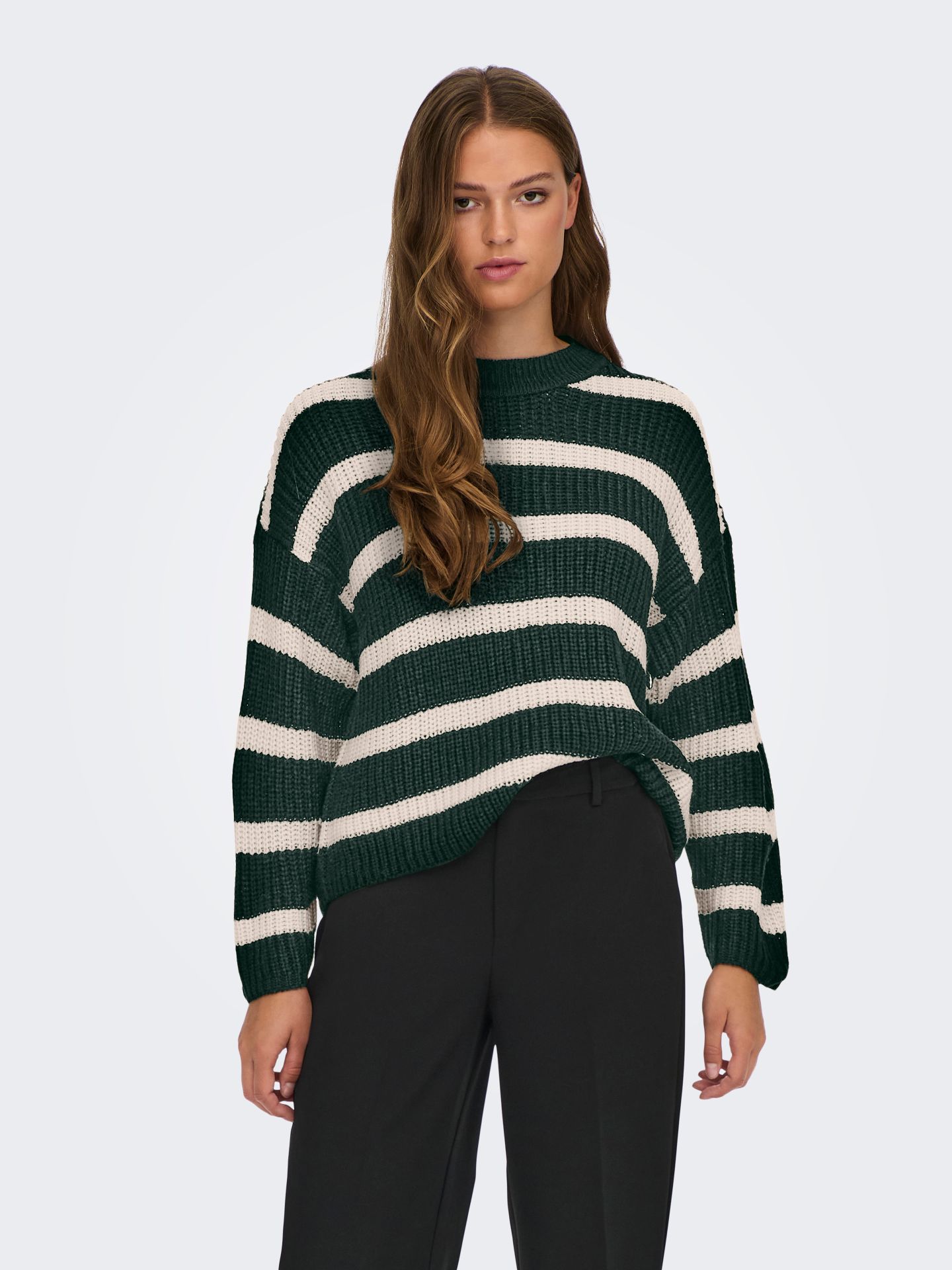 JDY JDYJUSTY L/S STRIPE PULLOVER KNT NO Scarab/SCARAB LUREX 2900158510025