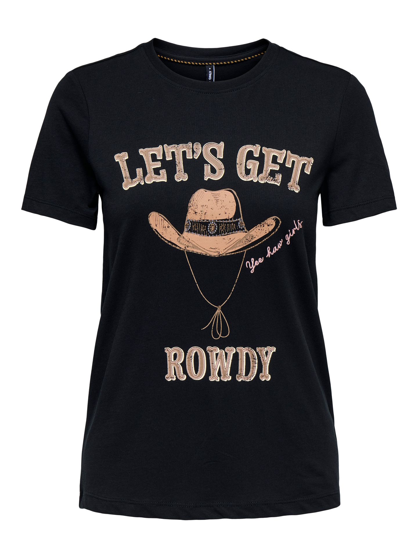 Only ONLKITA LIFE REG S/S TEXANA TOP CS Black/Rad 2900158512050