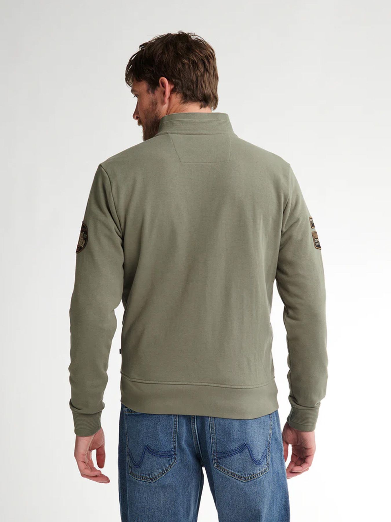 Petrol Industries Men Sweater Collar Zip 6174 mossy stone 2900158520079