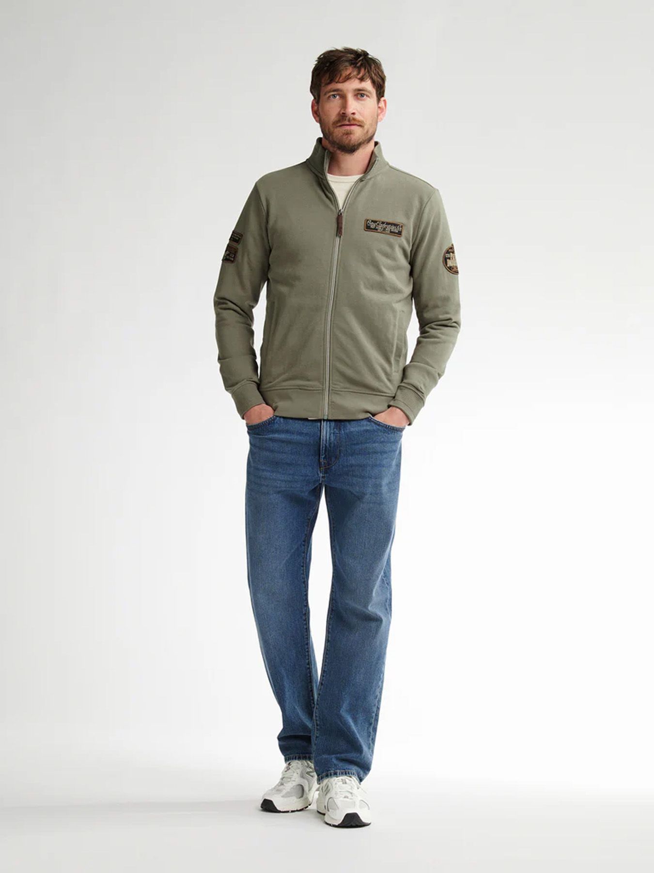 Petrol Industries Men Sweater Collar Zip 6174 mossy stone 2900158520079