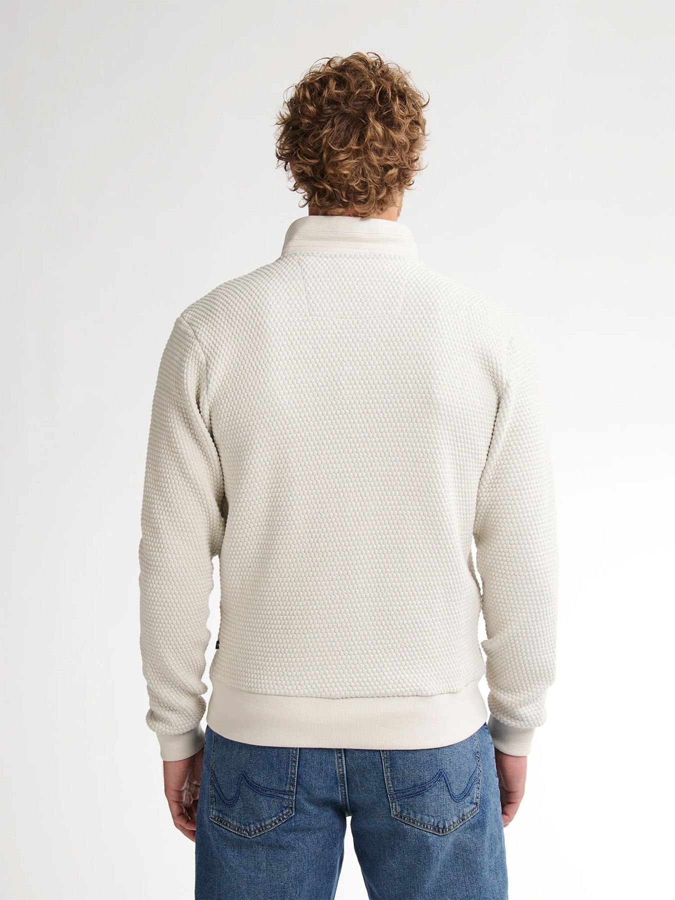 Petrol Industries Men Sweater Collar Zip 0009 antique white melee 2900158521076 Petrol Industries Men Sweater Collar Zip 0009 antique white melee 2900158521076