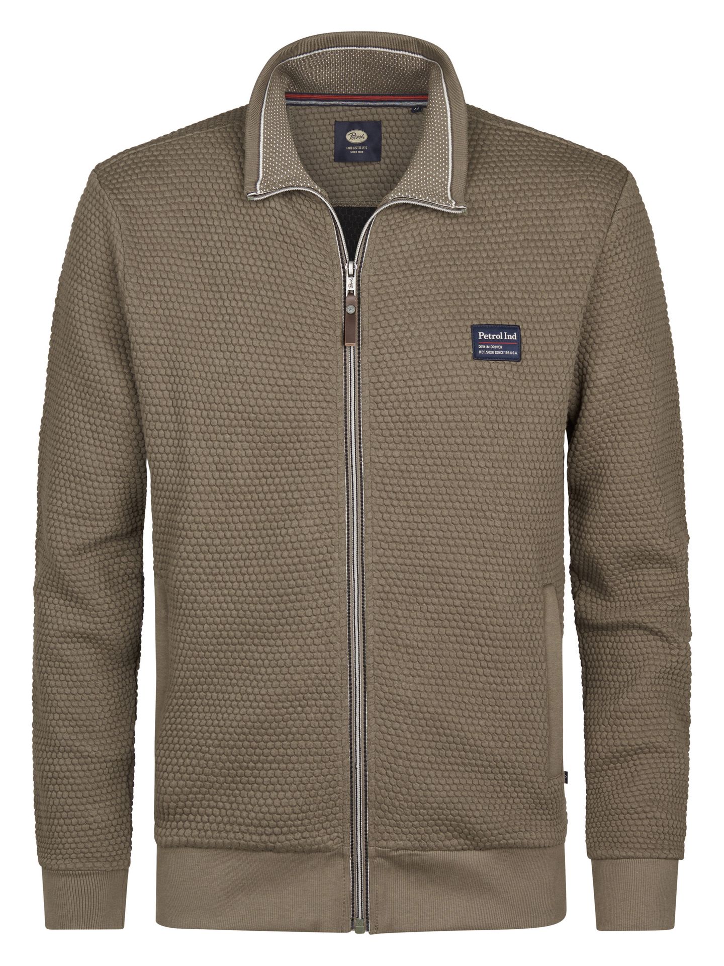 Petrol Industries Men Sweater Collar Zip 6174 mossy stone 00114250-EKA26002700000165
