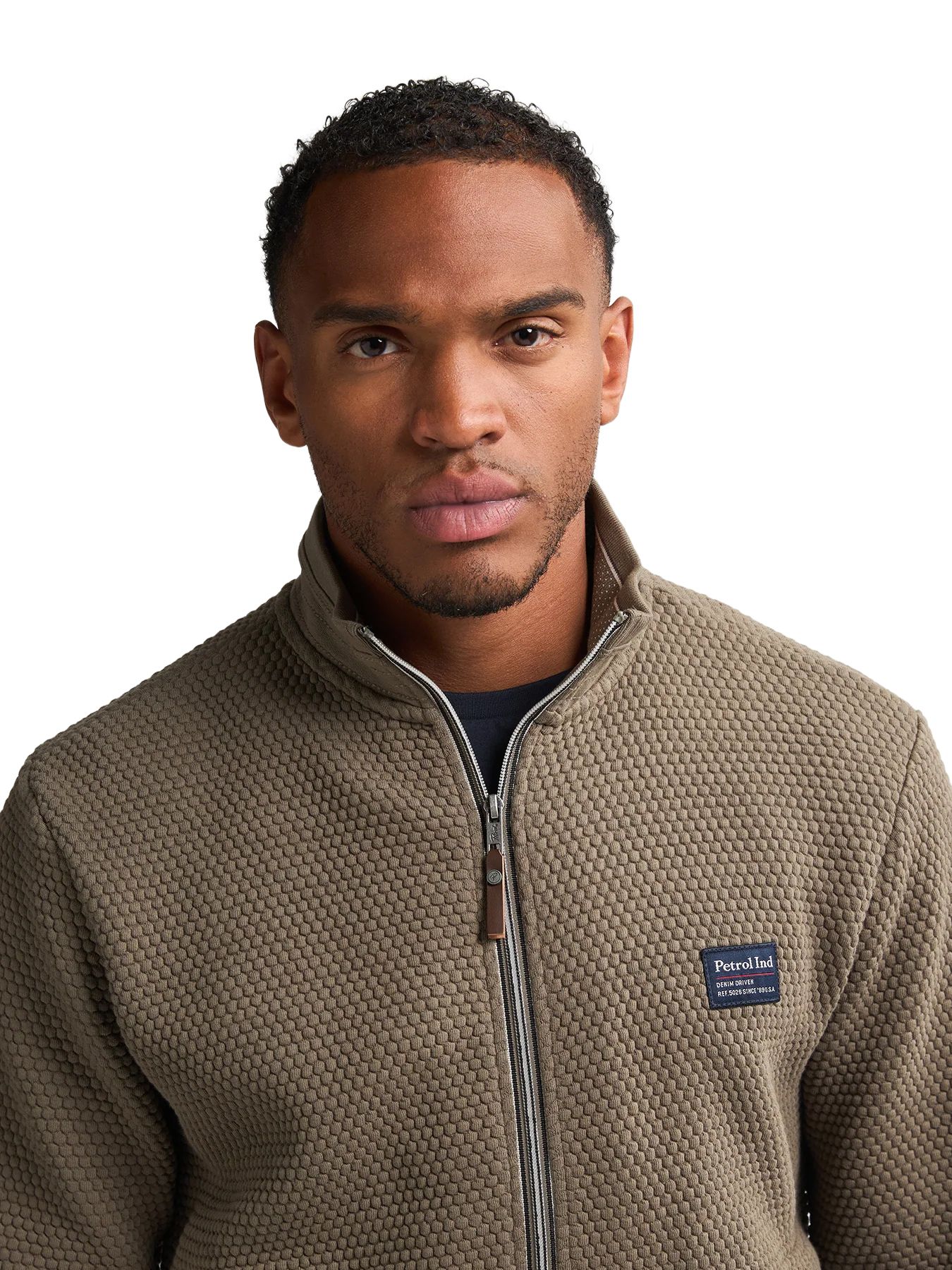 Petrol Industries Men Sweater Collar Zip 6174 mossy stone 2900158523070