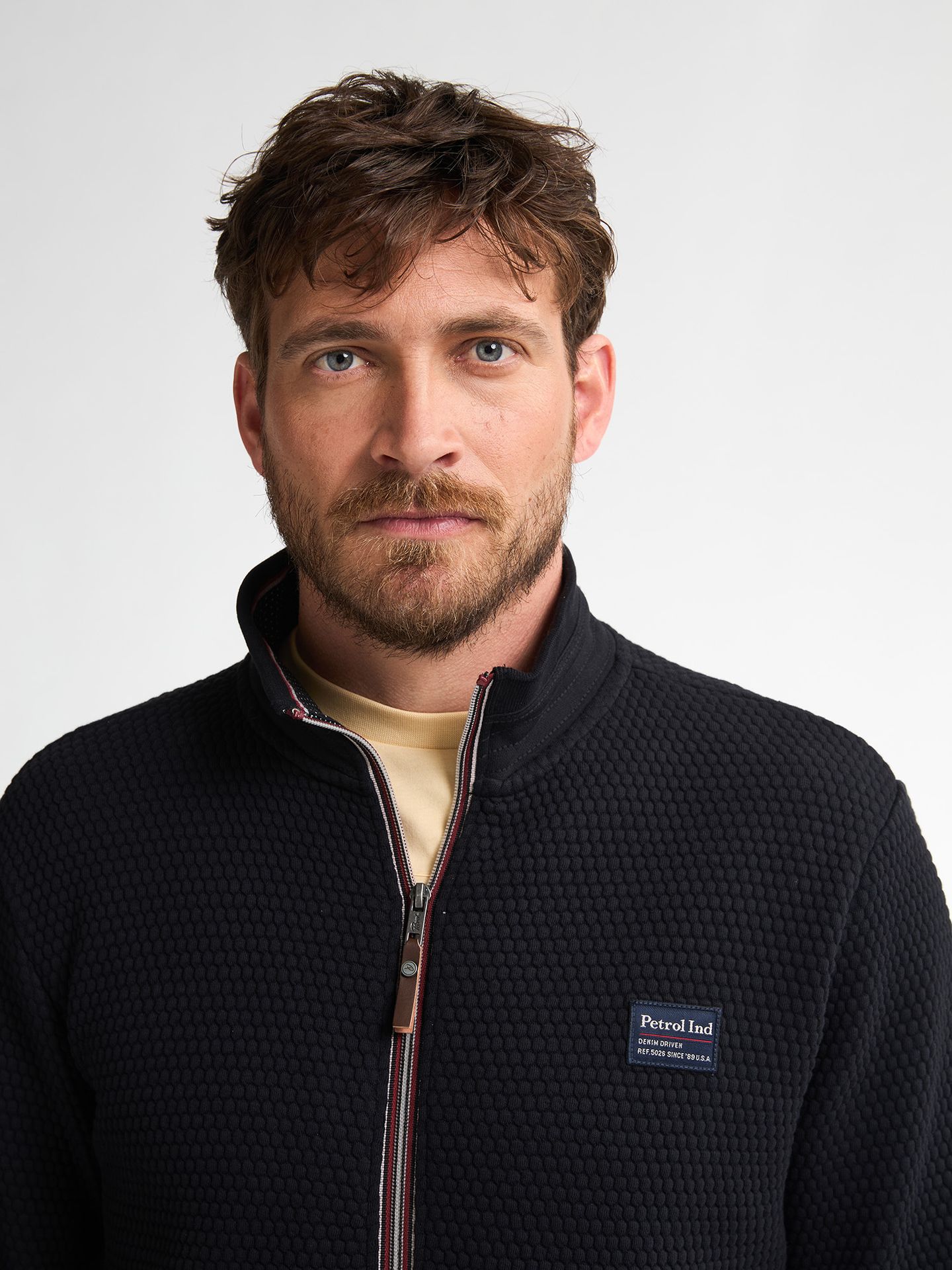 Petrol Industries Men Sweater Collar Zip 9111 deep black 2900158524091