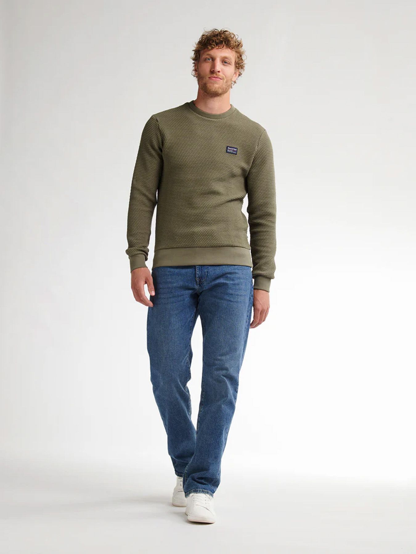 Petrol Industries Men Sweater Round Neck 6174 mossy stone 2900158526088 Petrol Industries Men Sweater Round Neck 6174 mossy stone 2900158526088