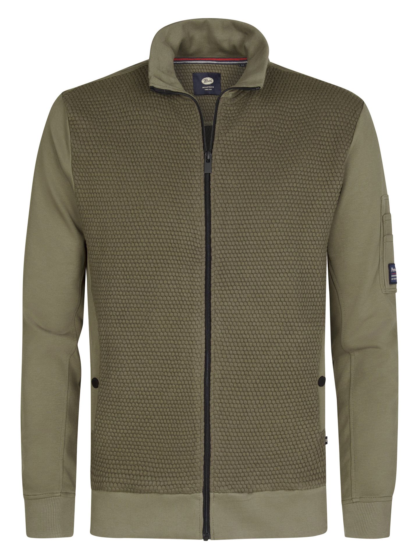 Petrol Industries Men Sweater Collar Zip 6174 mossy stone 00114252-EKA26002700000165