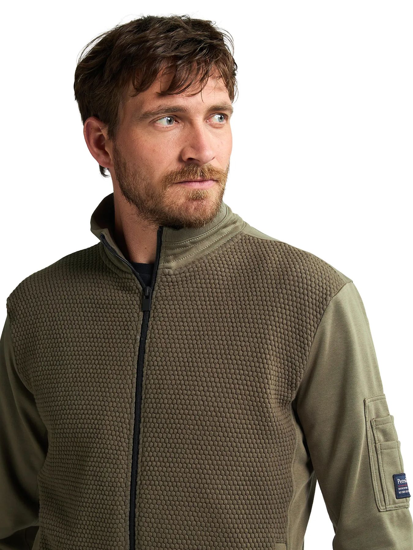 Petrol Industries Men Sweater Collar Zip 6174 mossy stone 2900158528075