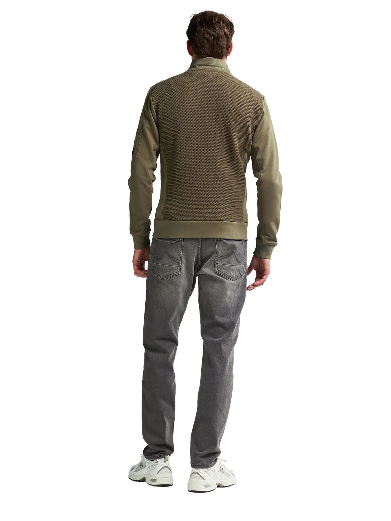 Petrol Industries Men Sweater Collar Zip 6174 mossy stone 2900158528075