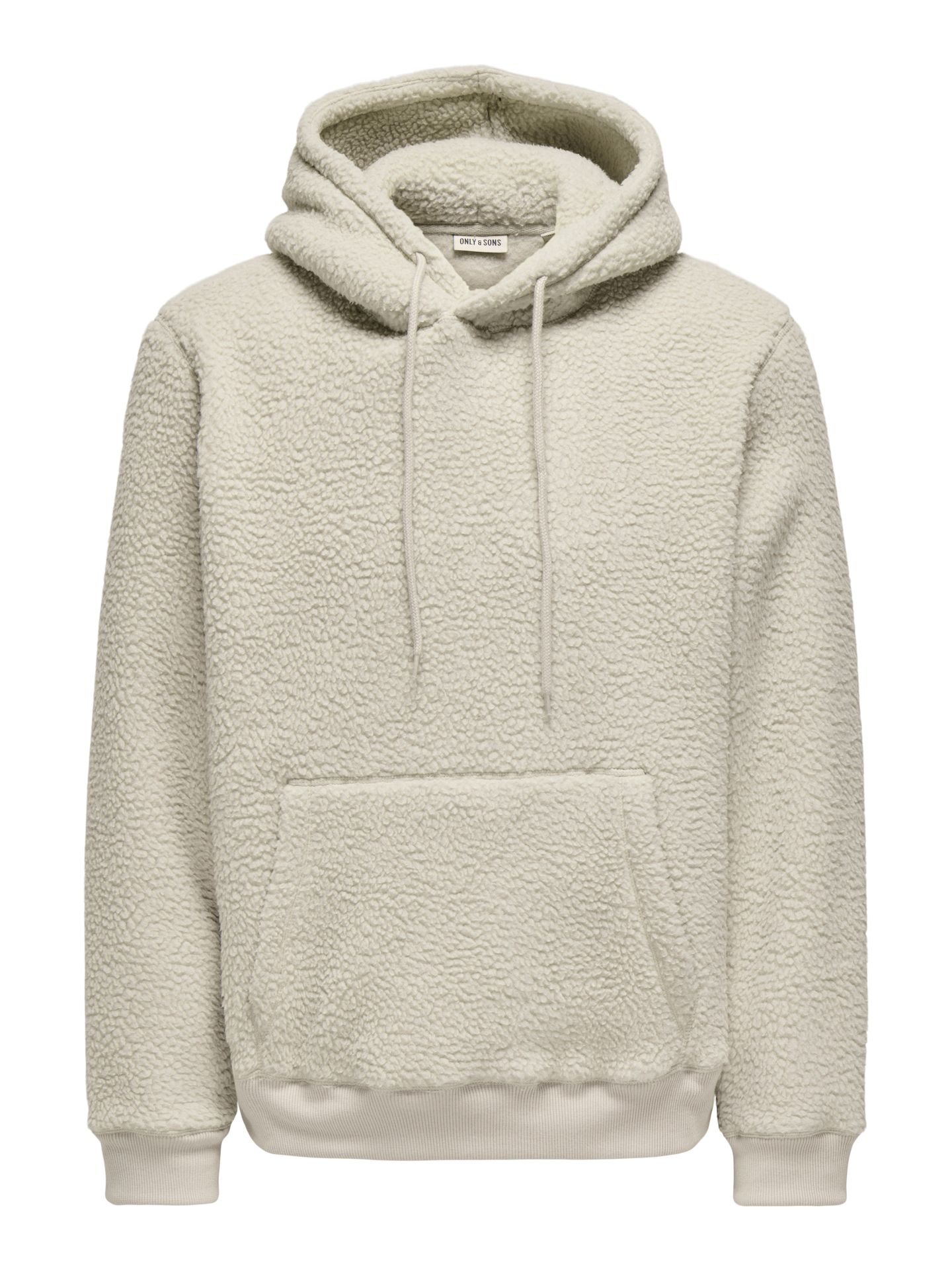 Only & Sons ONSEMILIO REG TEDDY HOODIE SWEAT VD Silver Lining 2900158531037
