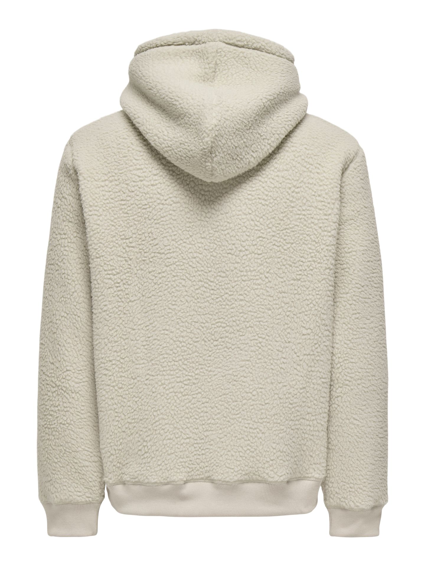 Only & Sons ONSEMILIO REG TEDDY HOODIE SWEAT VD Silver Lining 2900158531020