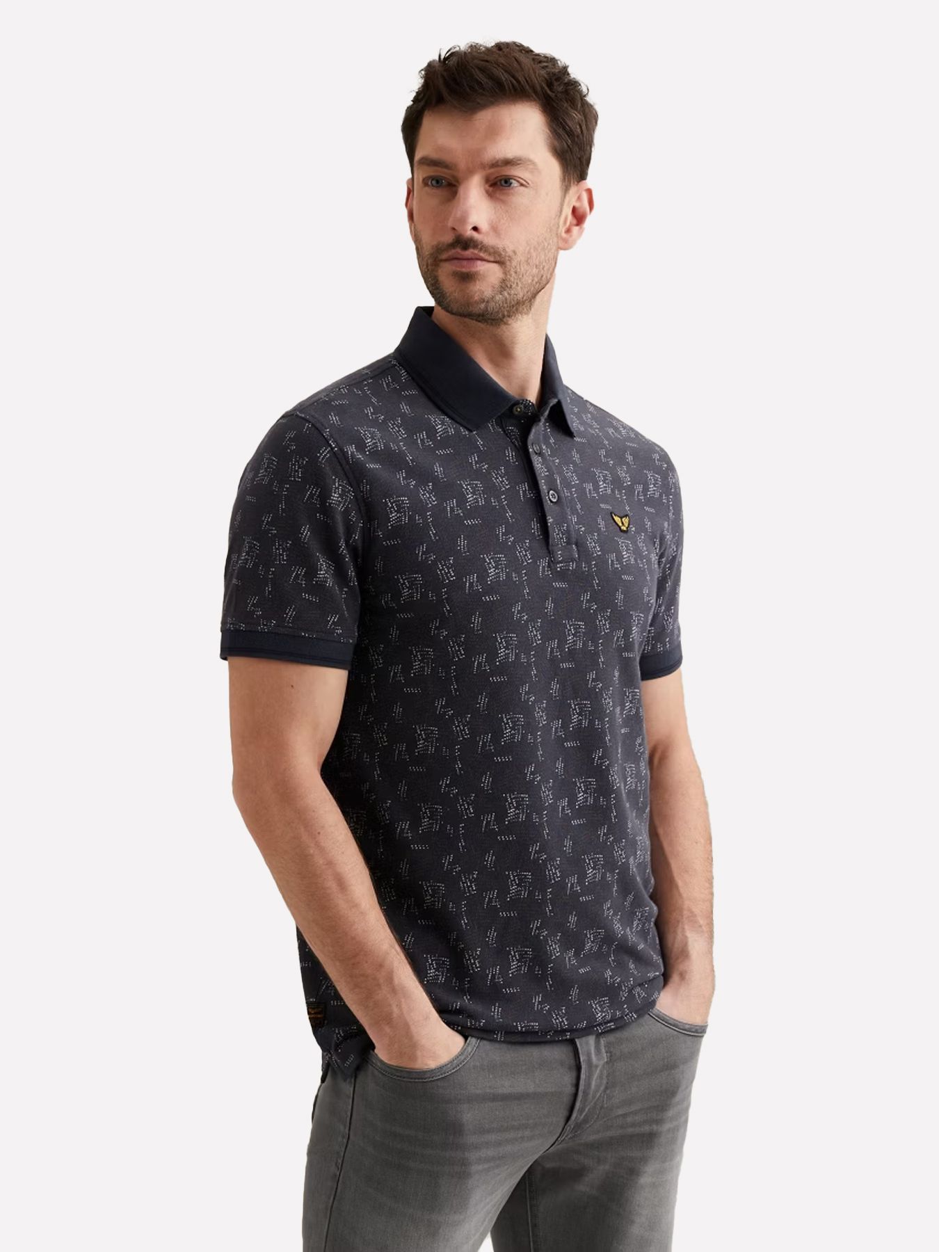 Pme Legend Short sleeve polo fine pique all o Mood Indigo 00114261-5116