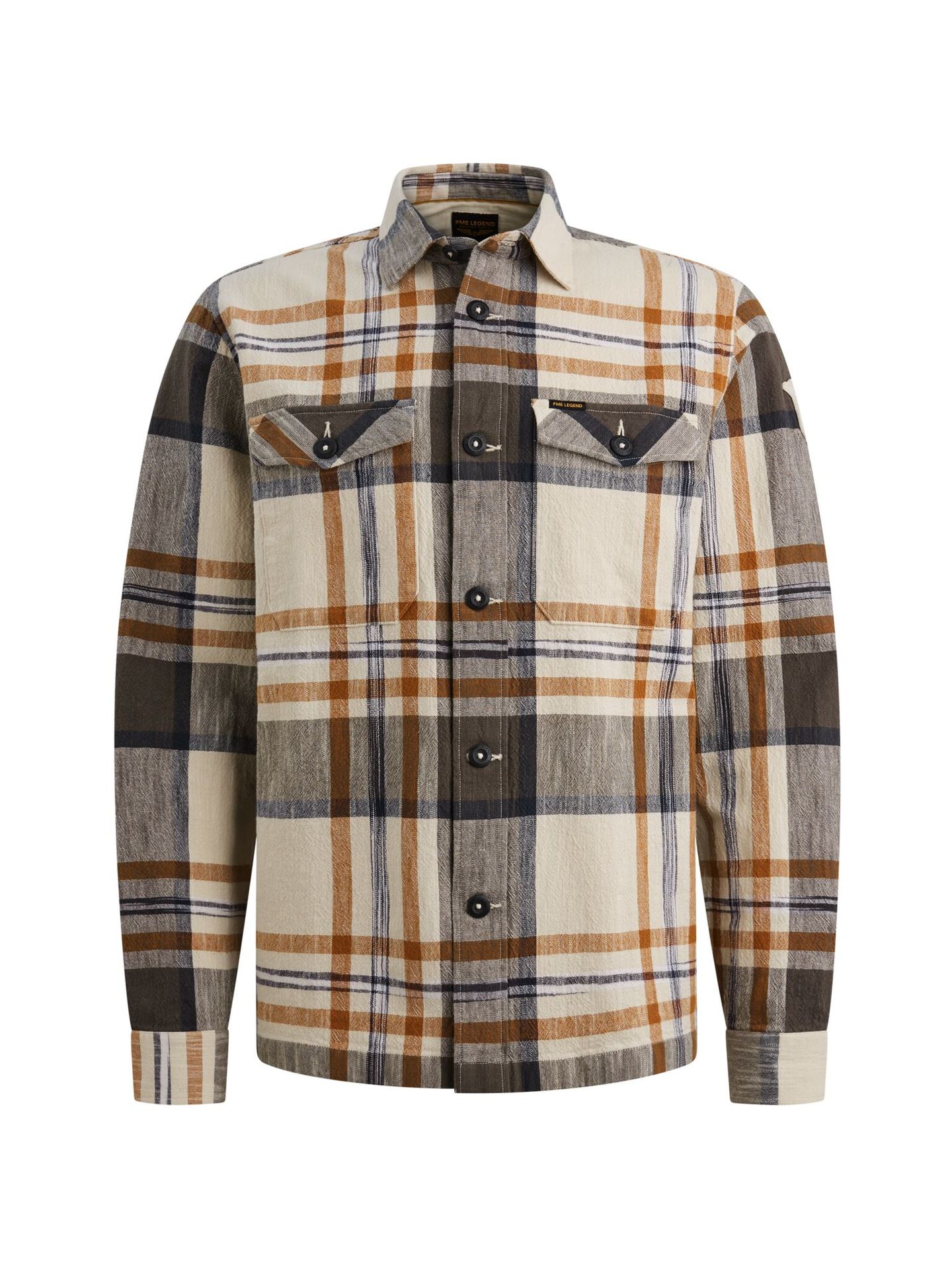 Pme Legend LONG SLEEVE SHIRT Big Check inject Glazed Ginger 00114262-8127
