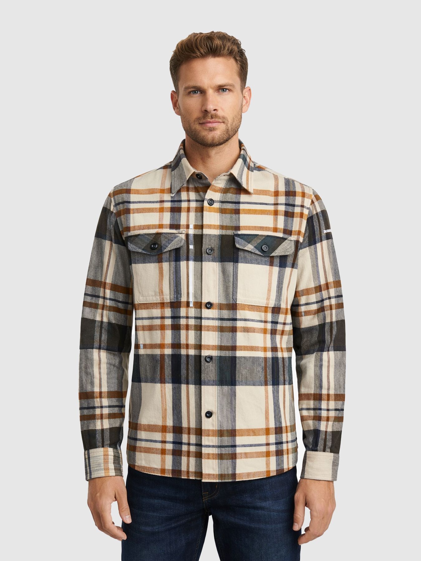 Pme Legend LONG SLEEVE SHIRT Big Check inject Glazed Ginger 00114262-8127