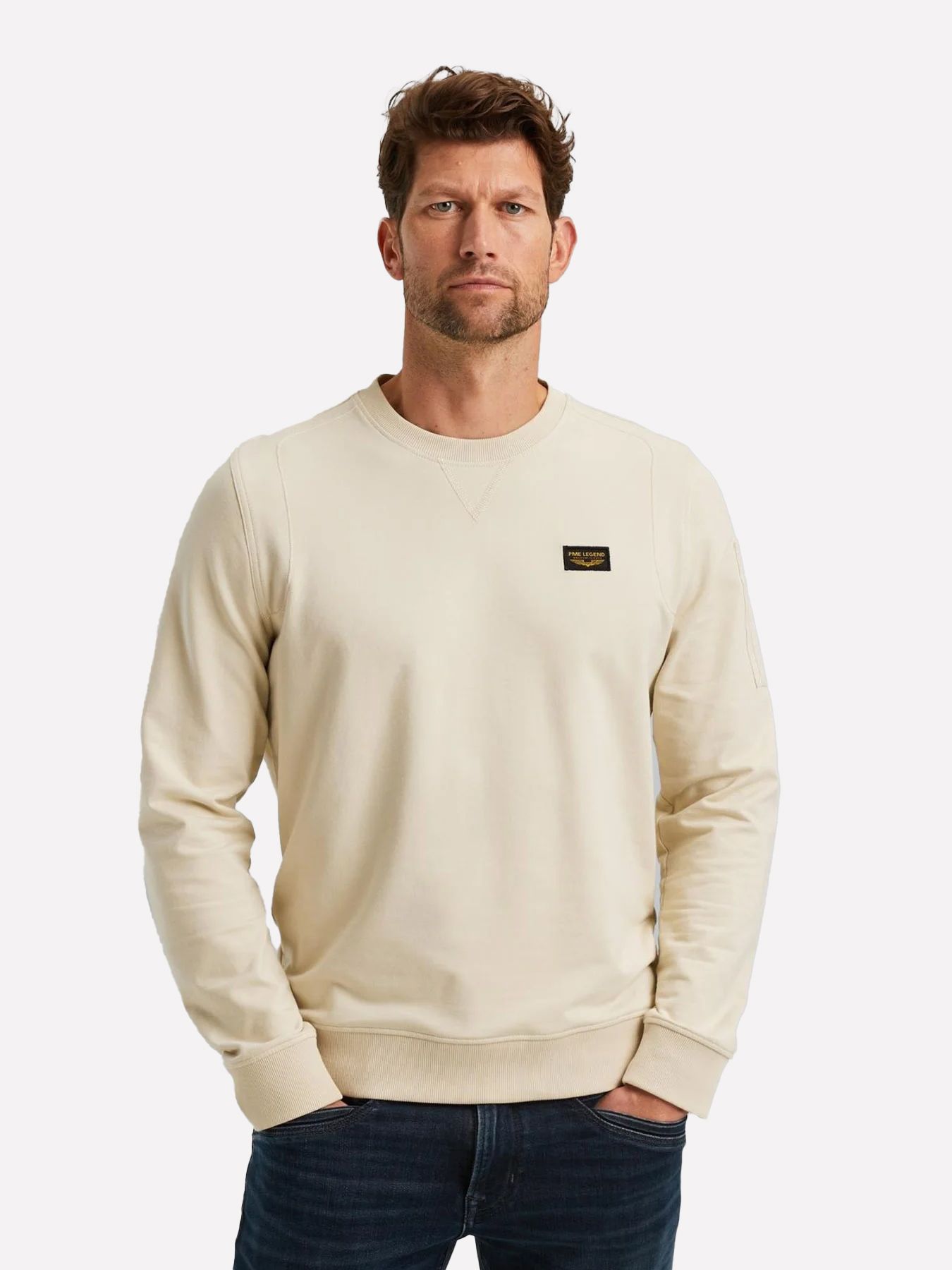 Pme Legend Crewneck American Classic Bone White 00114265-7013