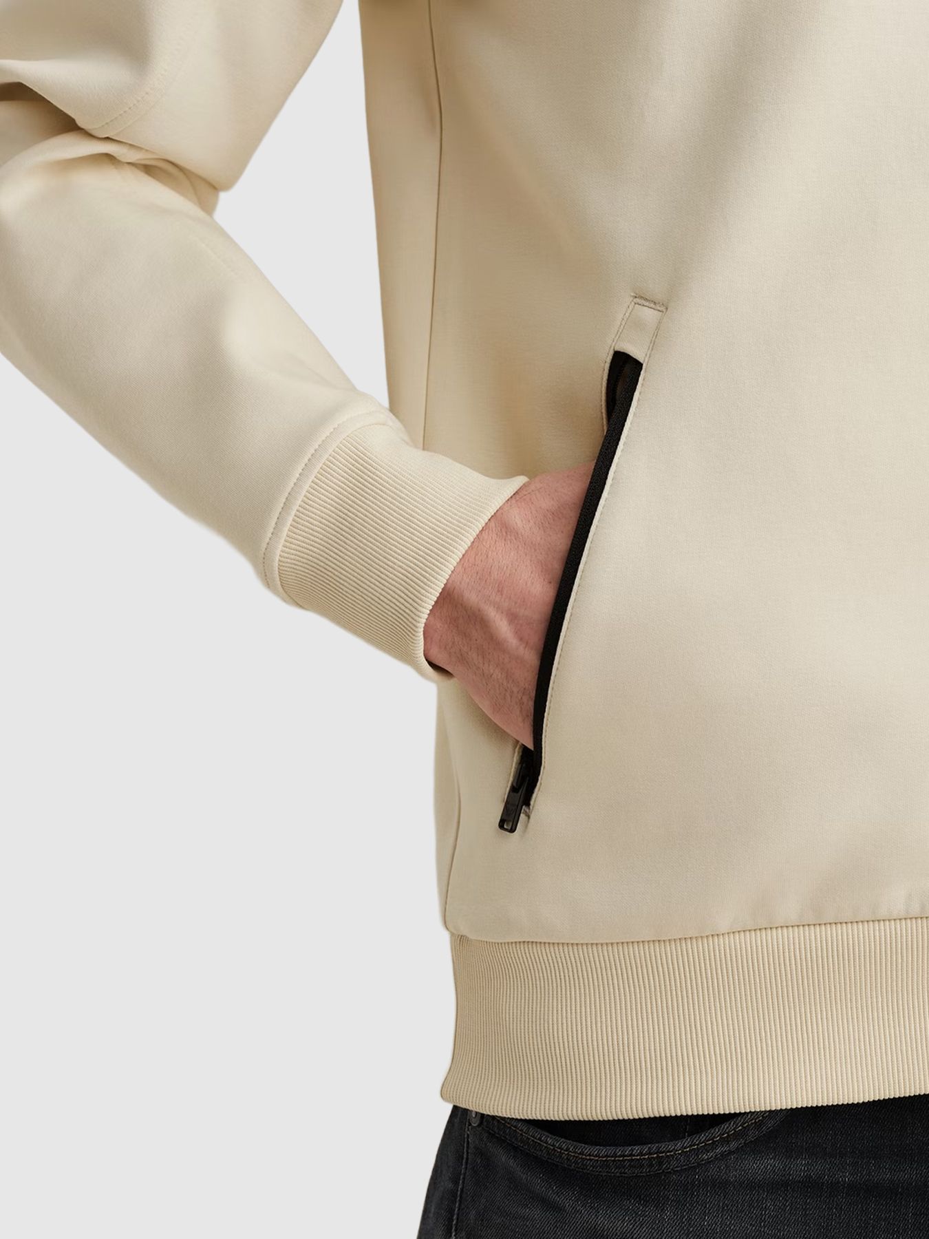 Pme Legend Zip jacket interlock sweat Bone White 2900158609057