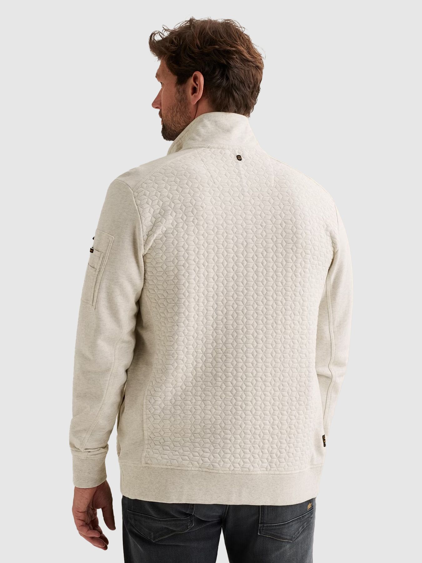 Pme Legend Zip jacket jacquard interlock fren Bone White Melee 2900158549049