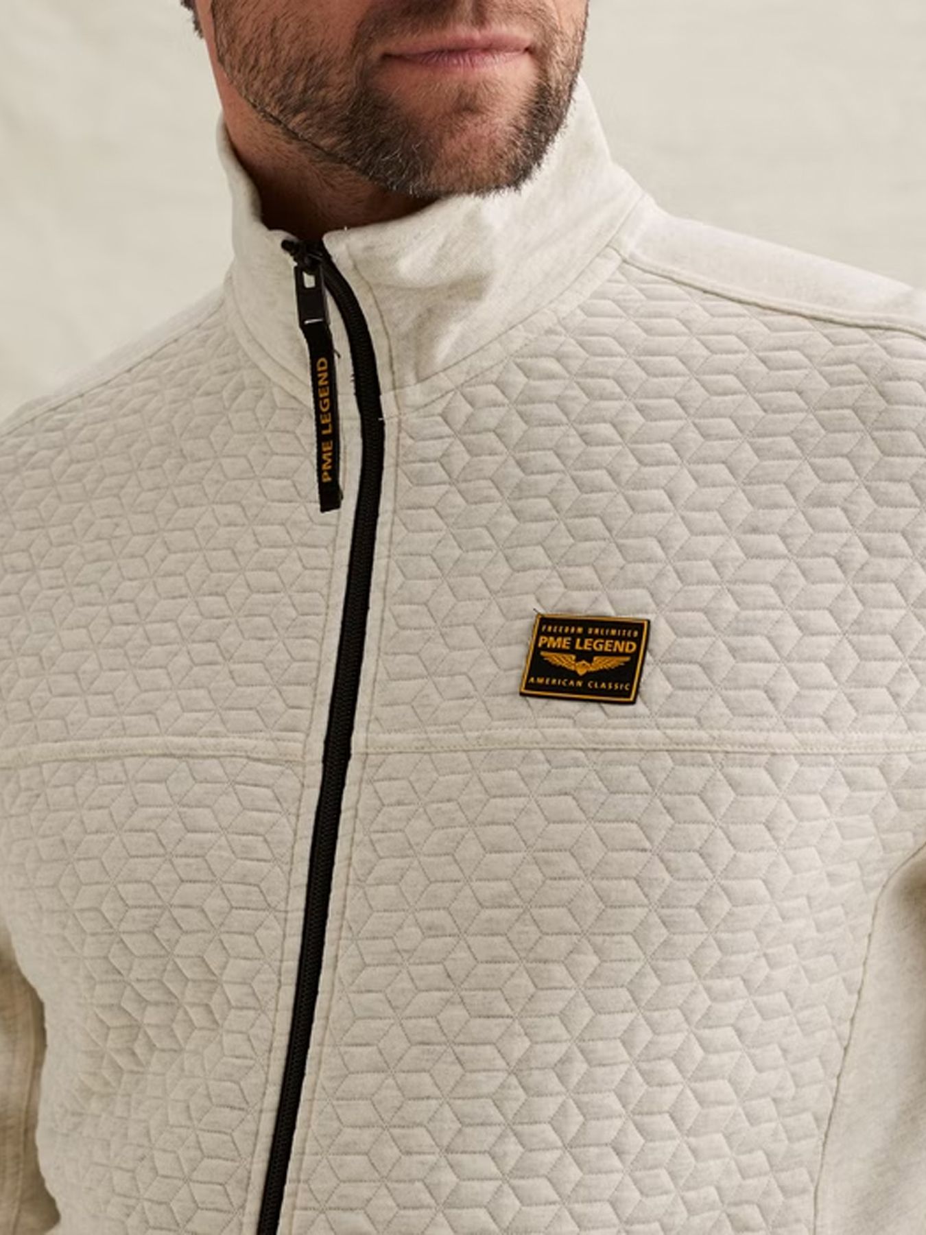 Pme Legend Zip jacket jacquard interlock fren Bone White Melee 2900158549049