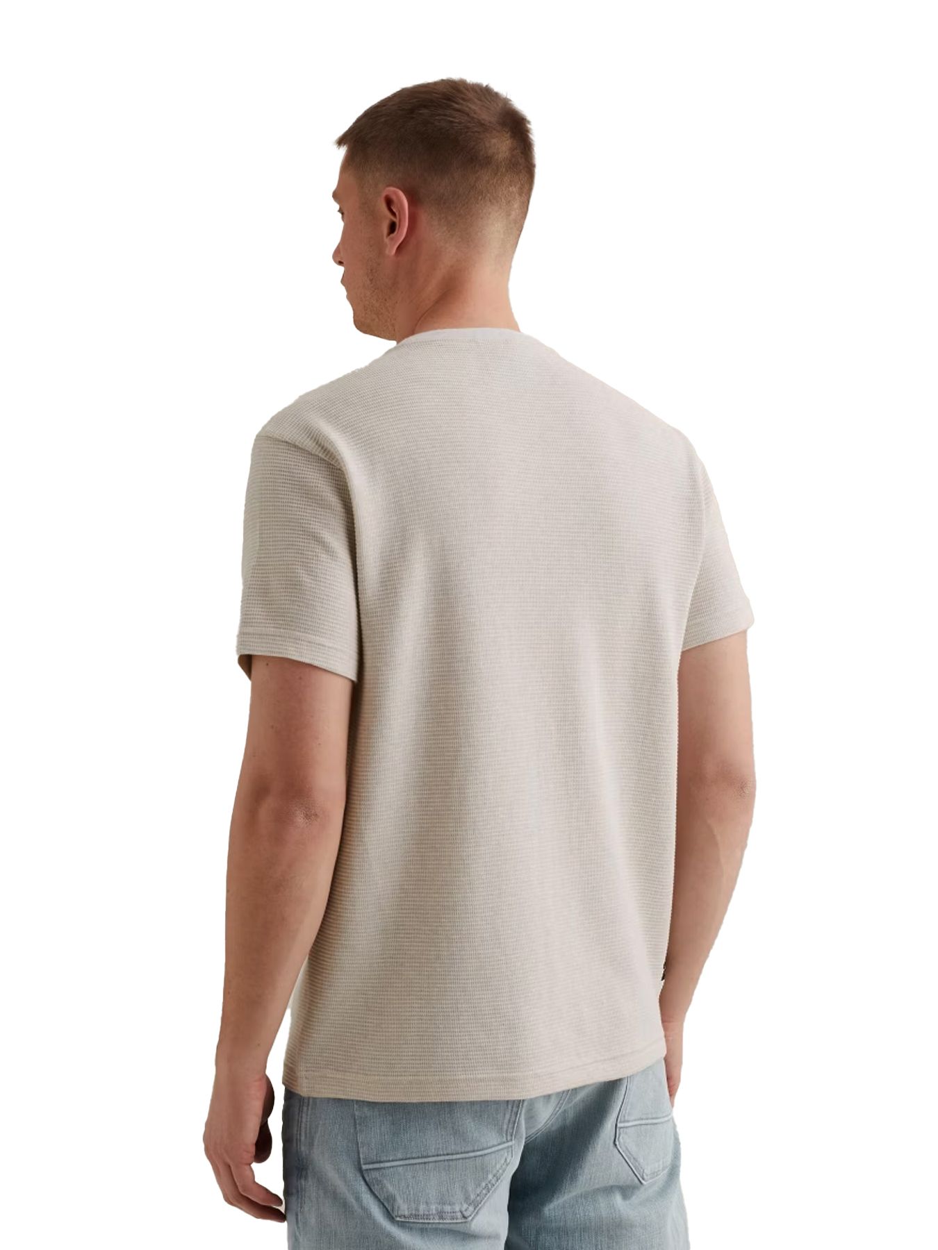 Pme Legend Short sleeve r-neck two tone textu Bone White 2900158562017