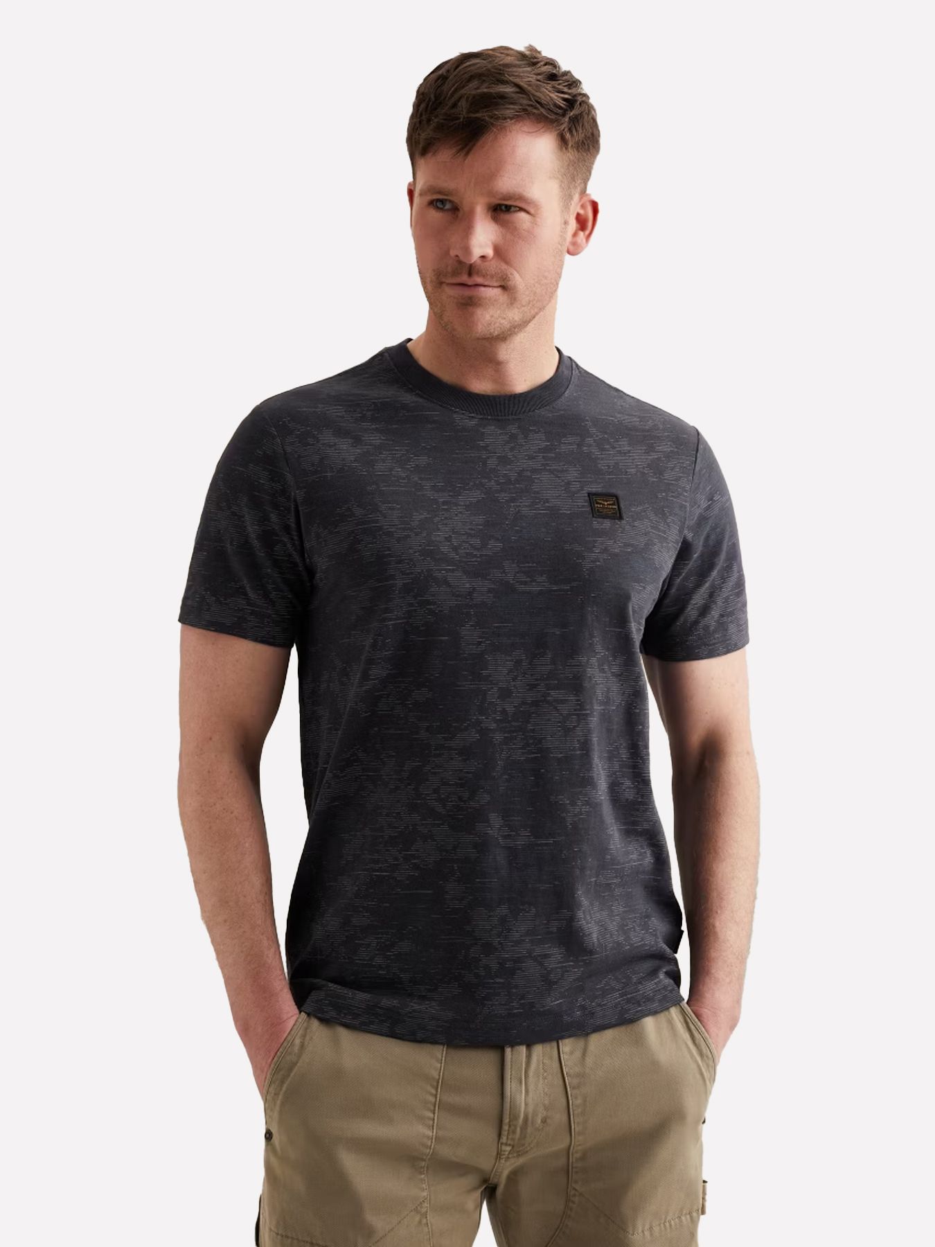 Pme Legend Short sleeve r-neck aop cotton slu Graphite 00114275-5278