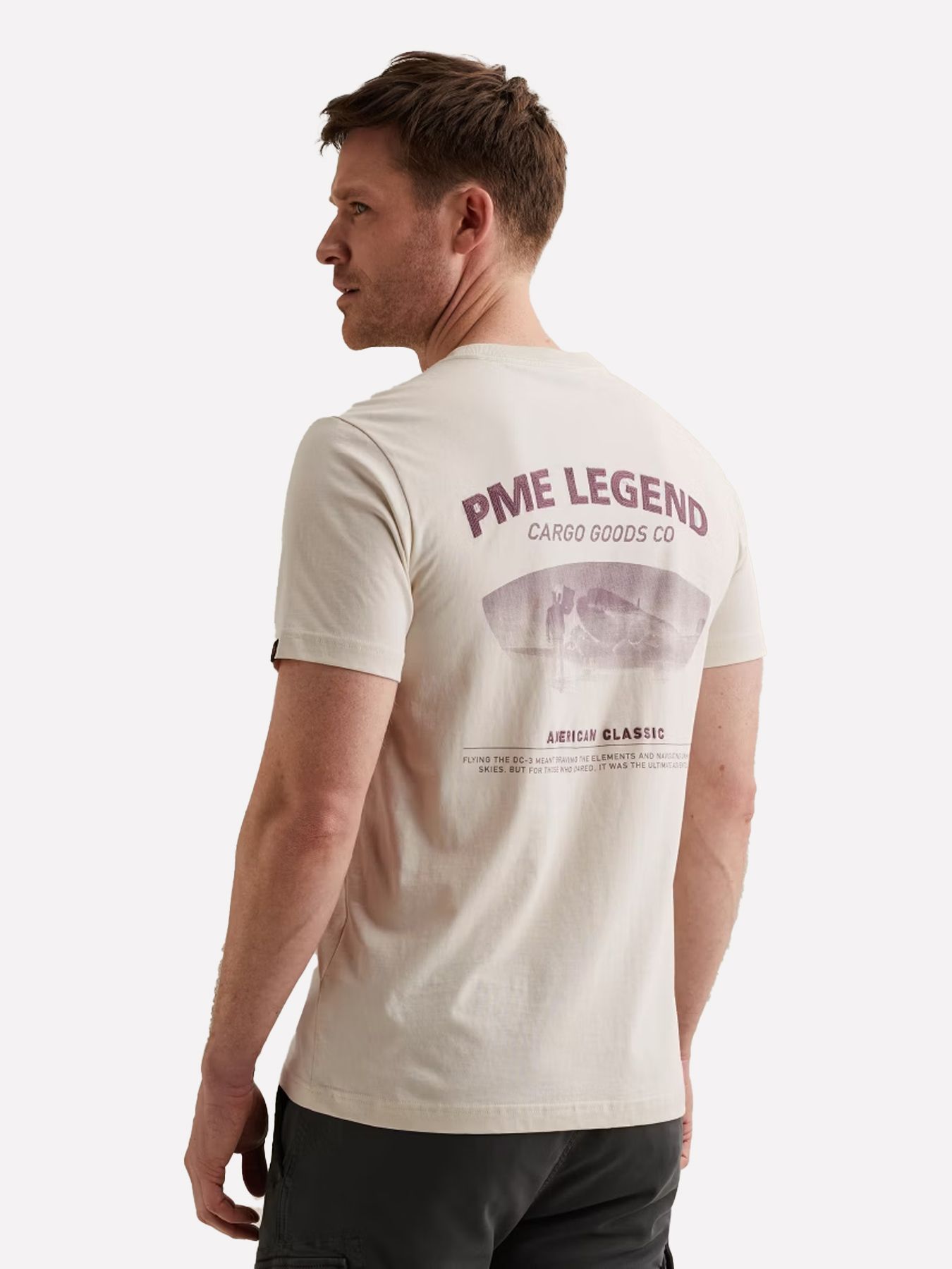 Pme Legend Short sleeve r-neck single jersey Bone White 00114277-7013
