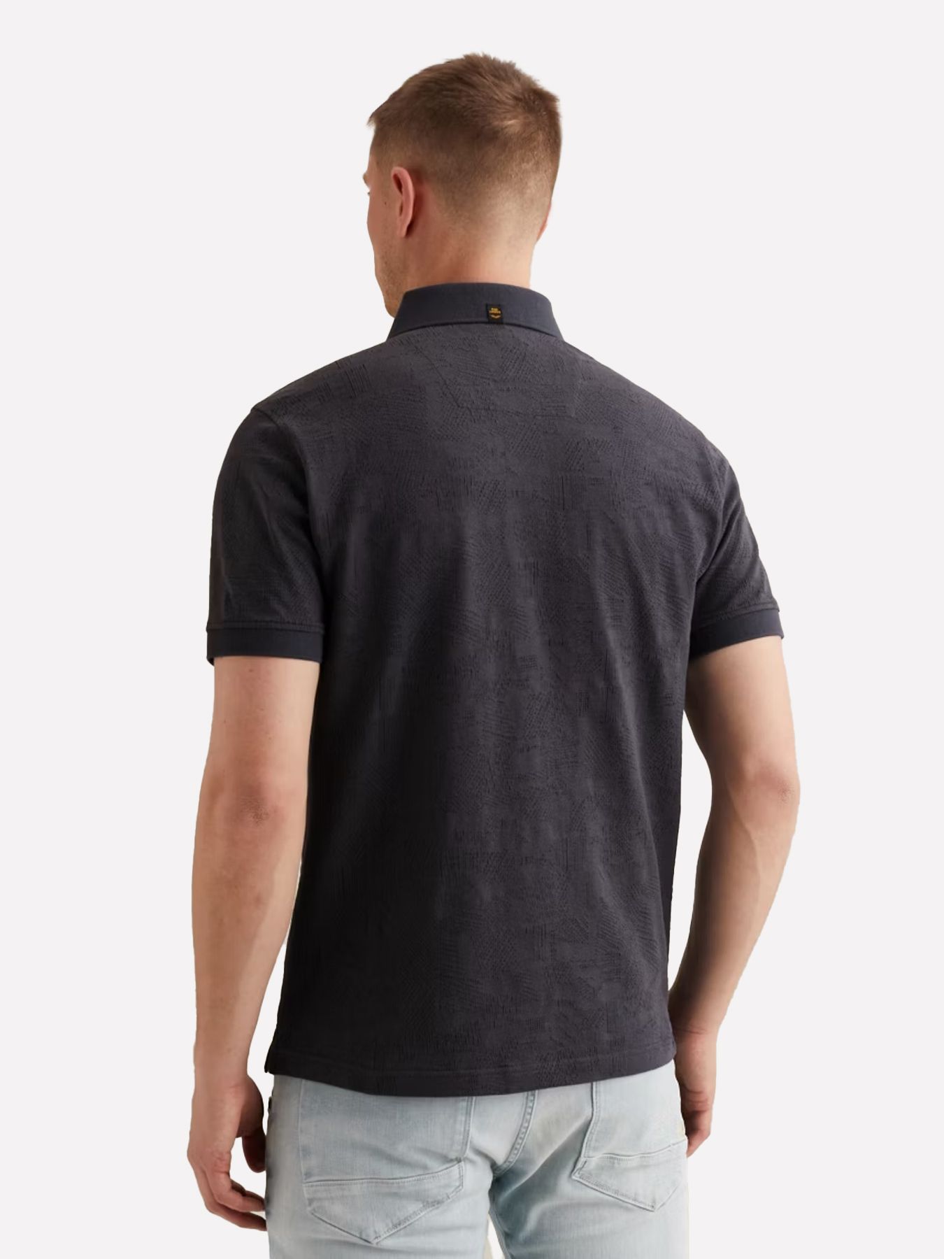 Pme Legend Short sleeve polo jacquard jersey Graphite 2900158575055