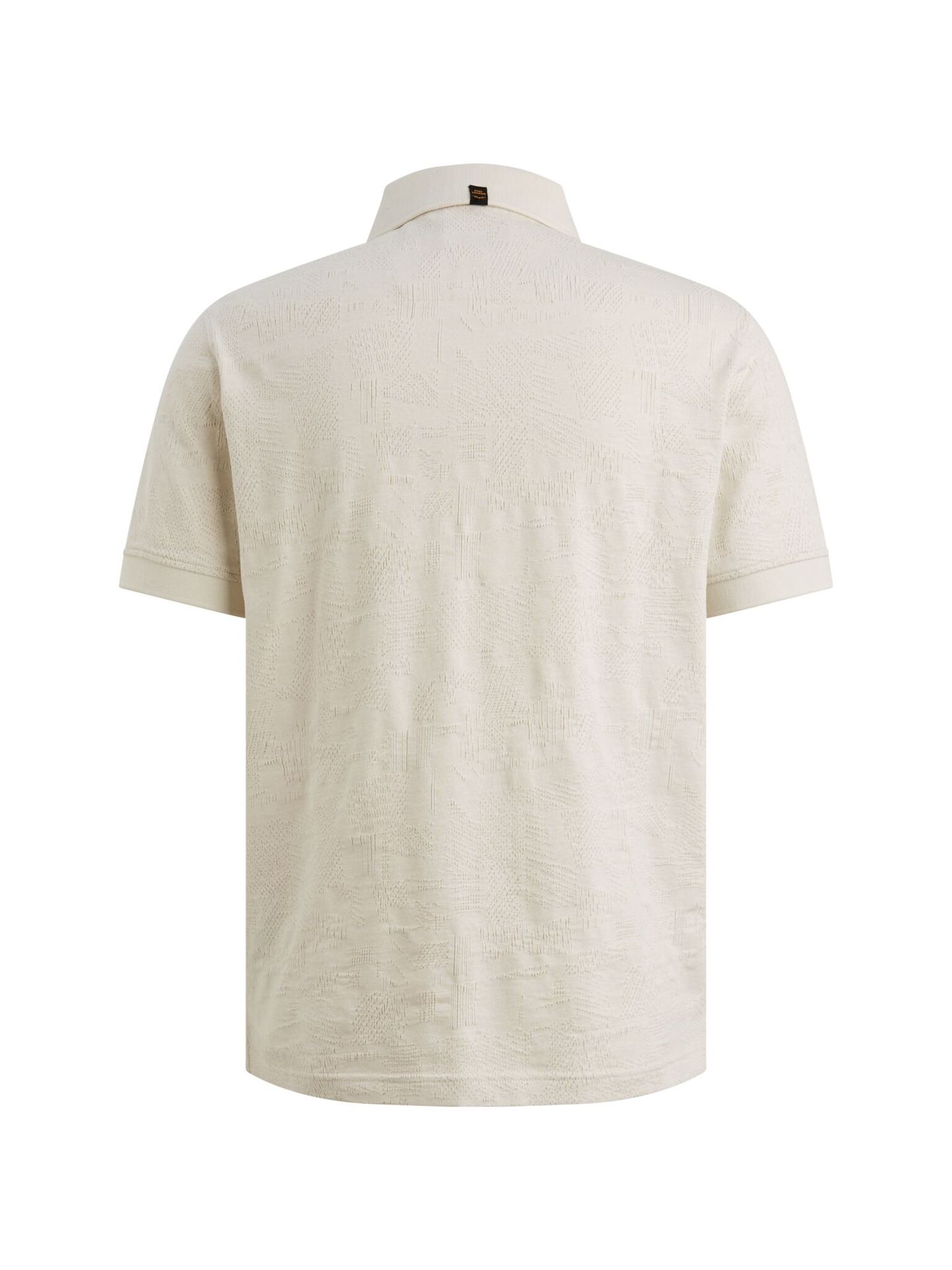 Pme Legend Short sleeve polo jacquard jersey Bone White 2900158577059