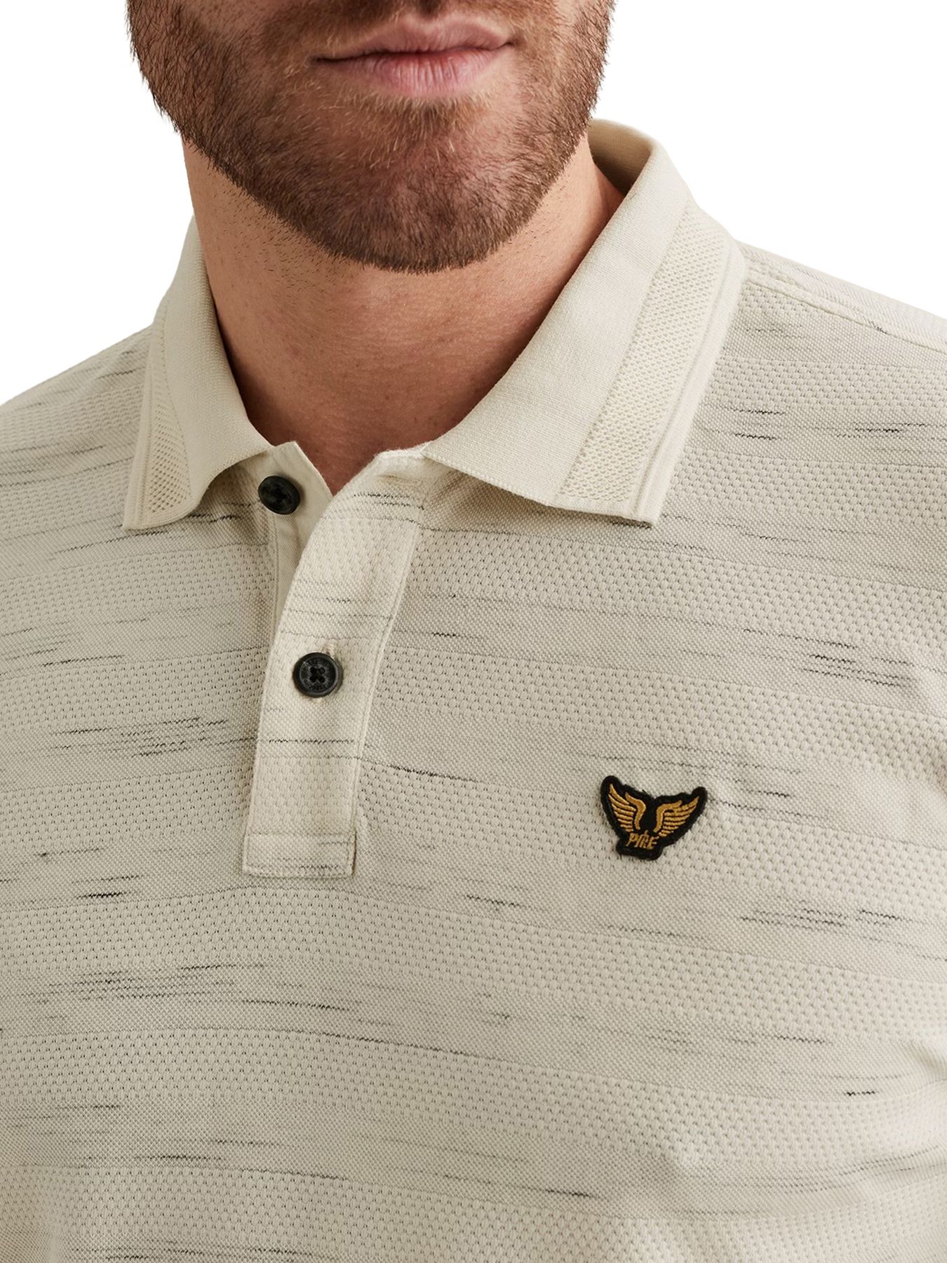 Pme Legend Short sleeve polo injected popcorn Bone White 2900158581018