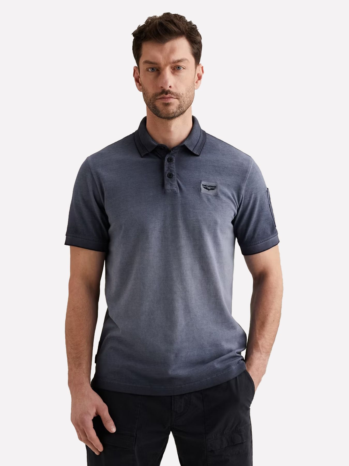 Short sleeve polo cold dye pique