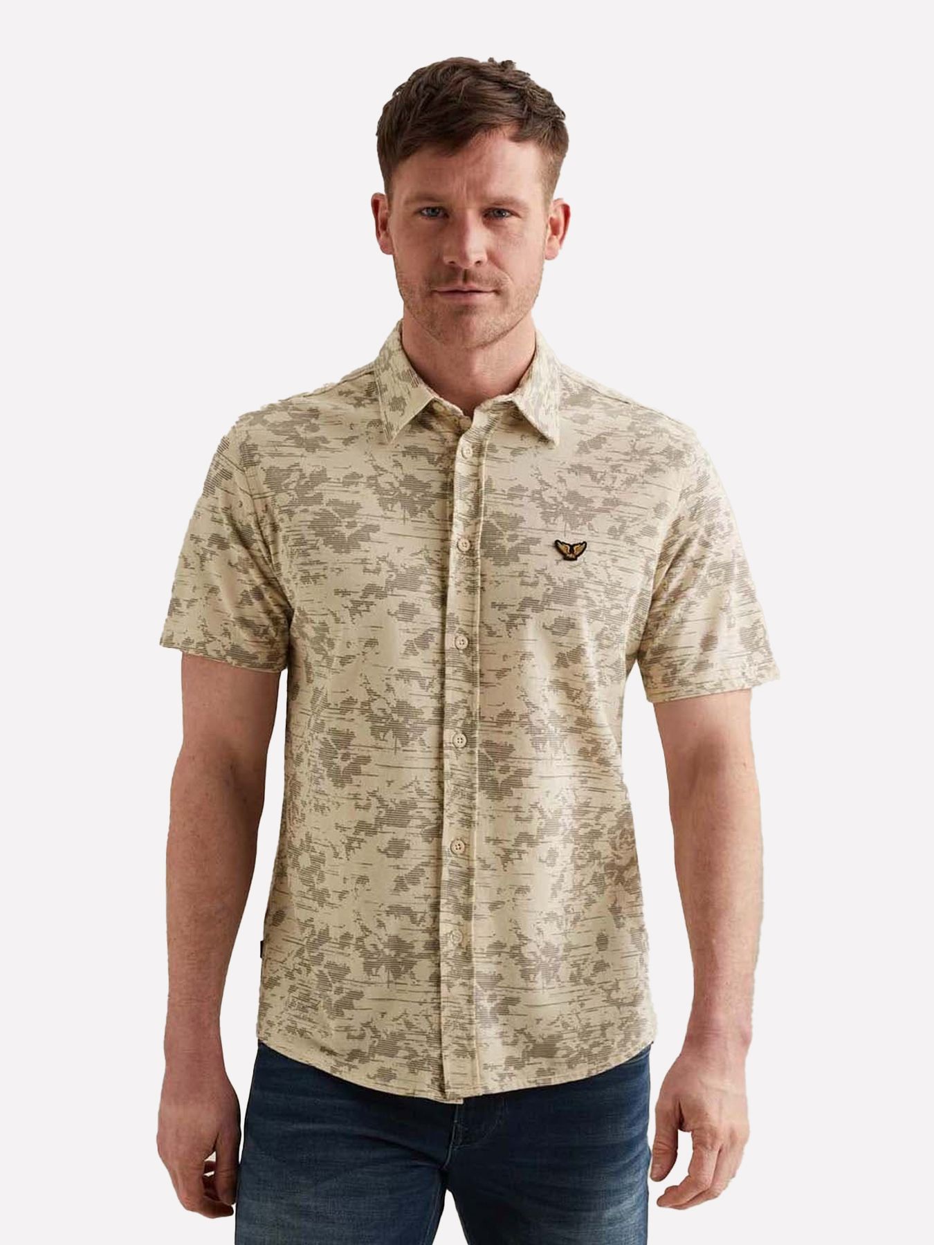 Pme Legend Short Sleeve Shirt Aop On Jersey P Birch 00114284-7011