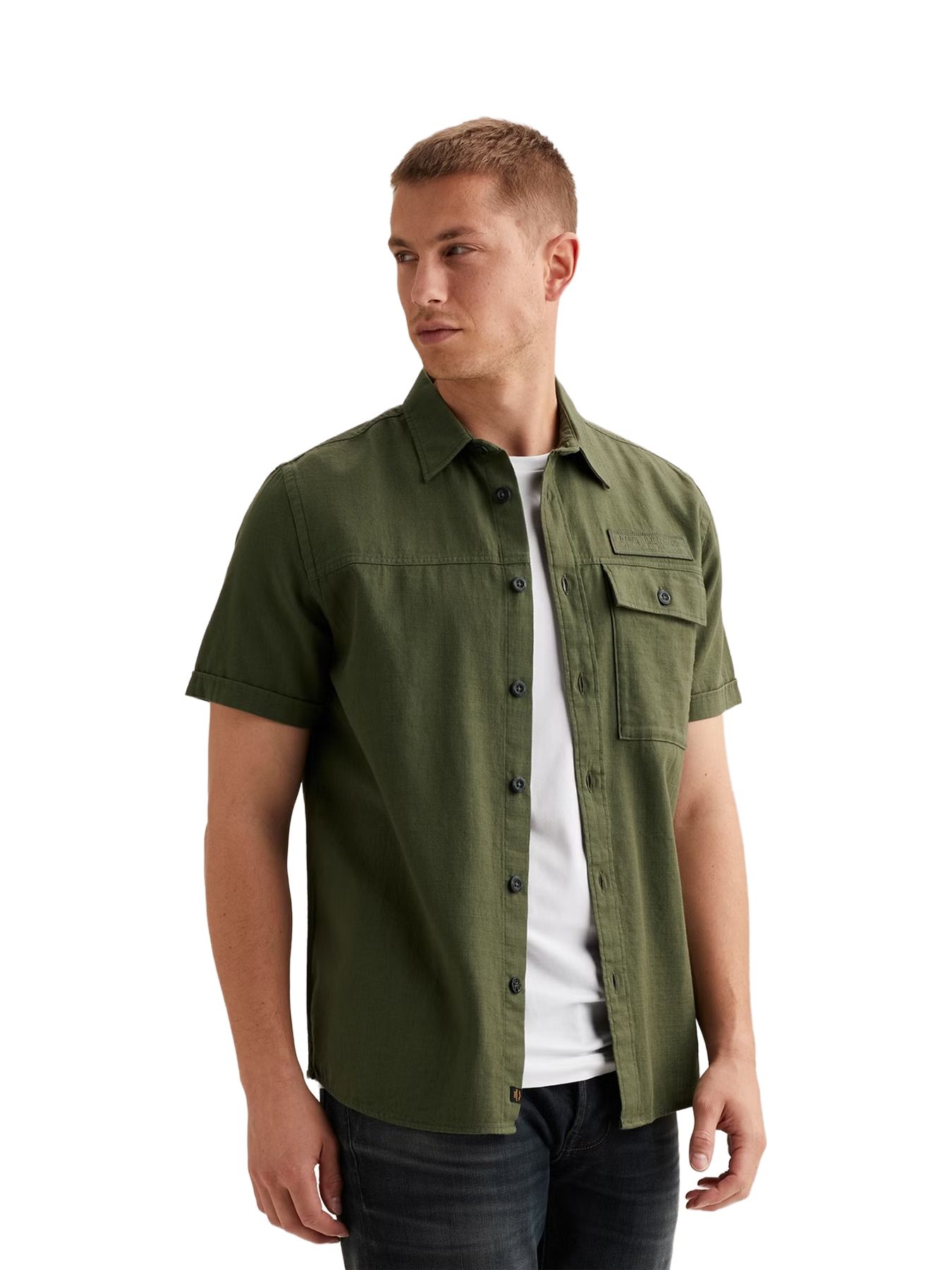Pme Legend Short Sleeve Shirt Ctn Slub Thyme 2900158592045