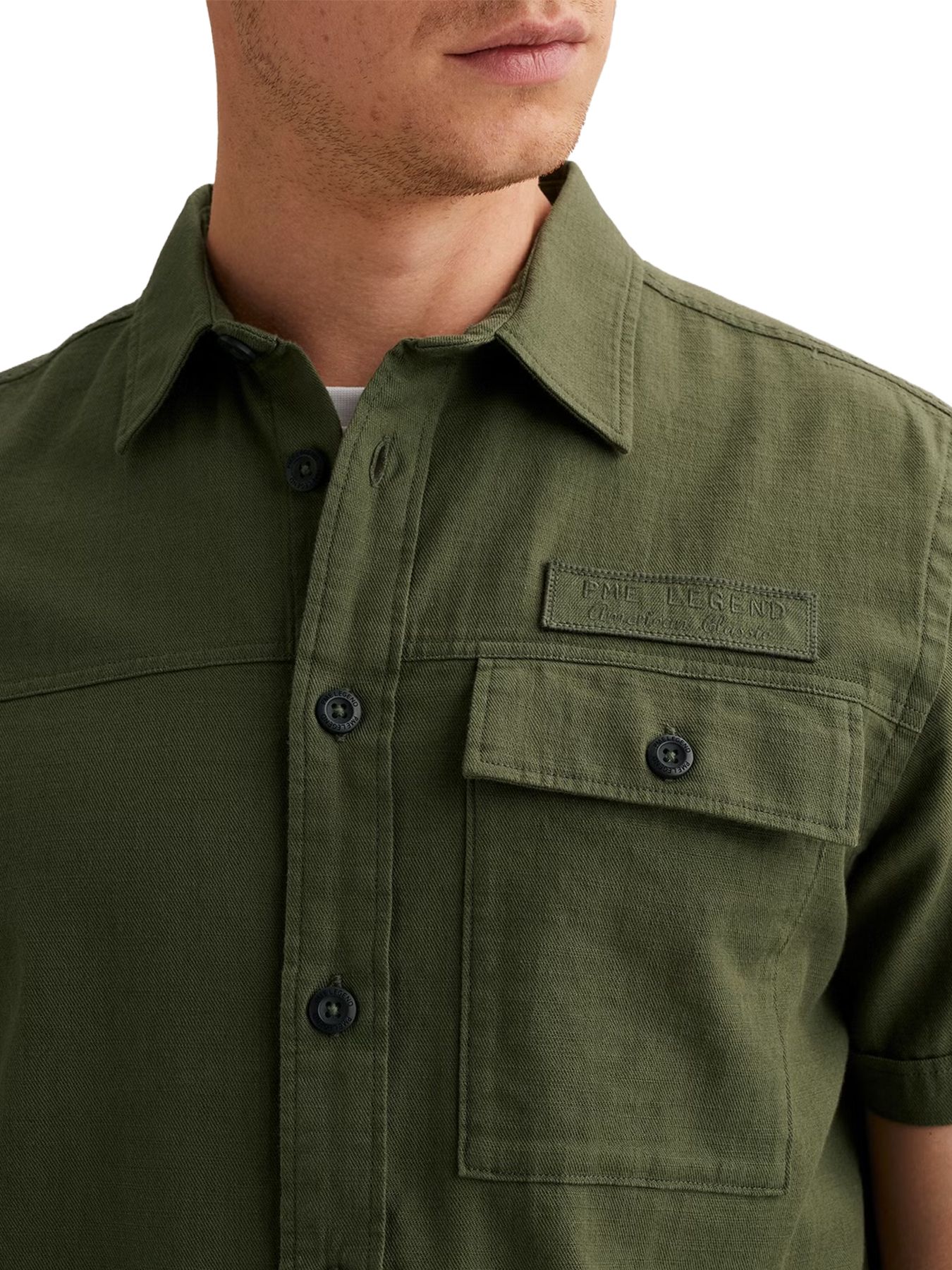 Pme Legend Short Sleeve Shirt Ctn Slub Thyme 2900158592045