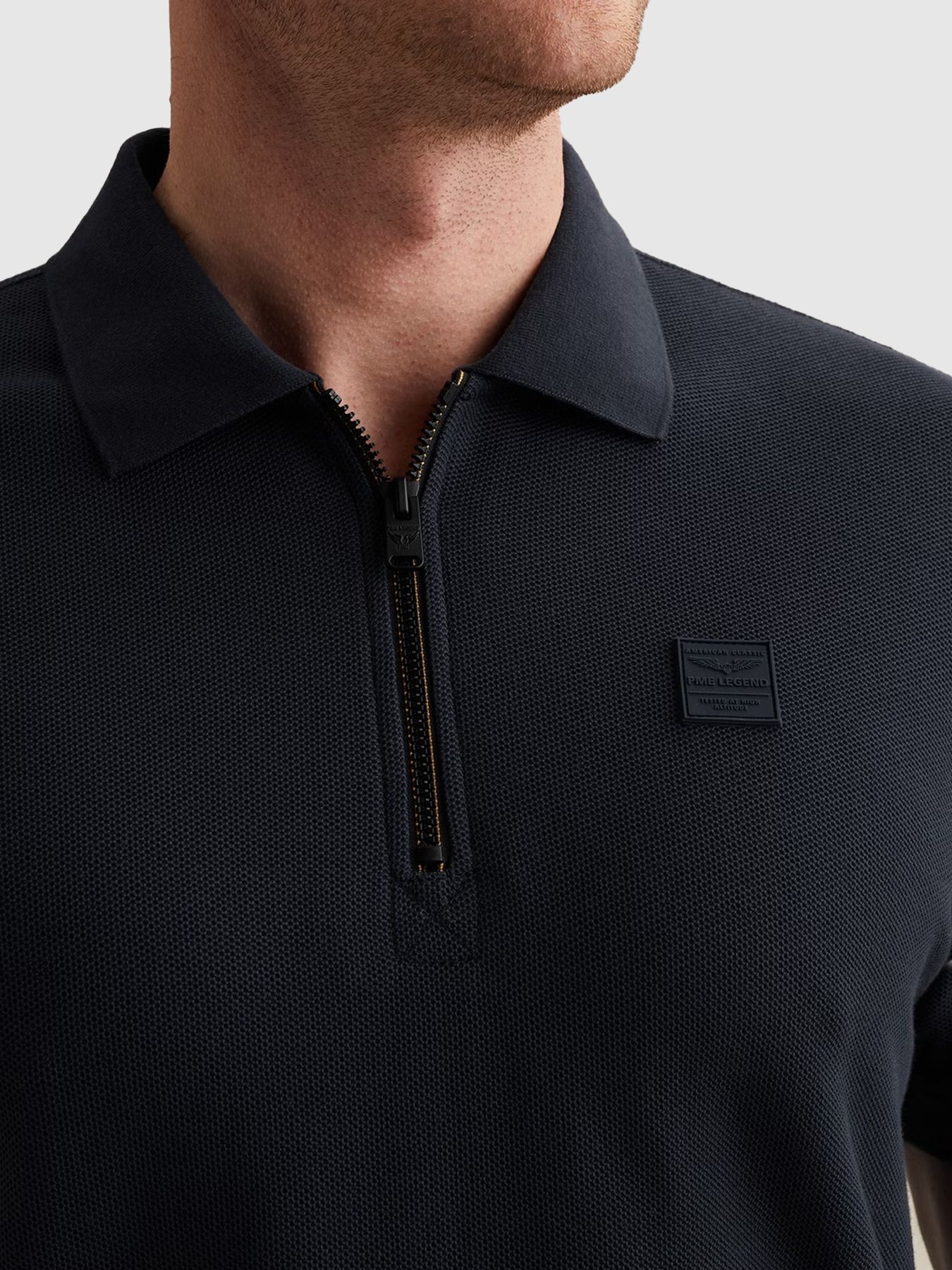 Pme Legend Short sleeve polo waffle structure Mood Indigo 2900158598054