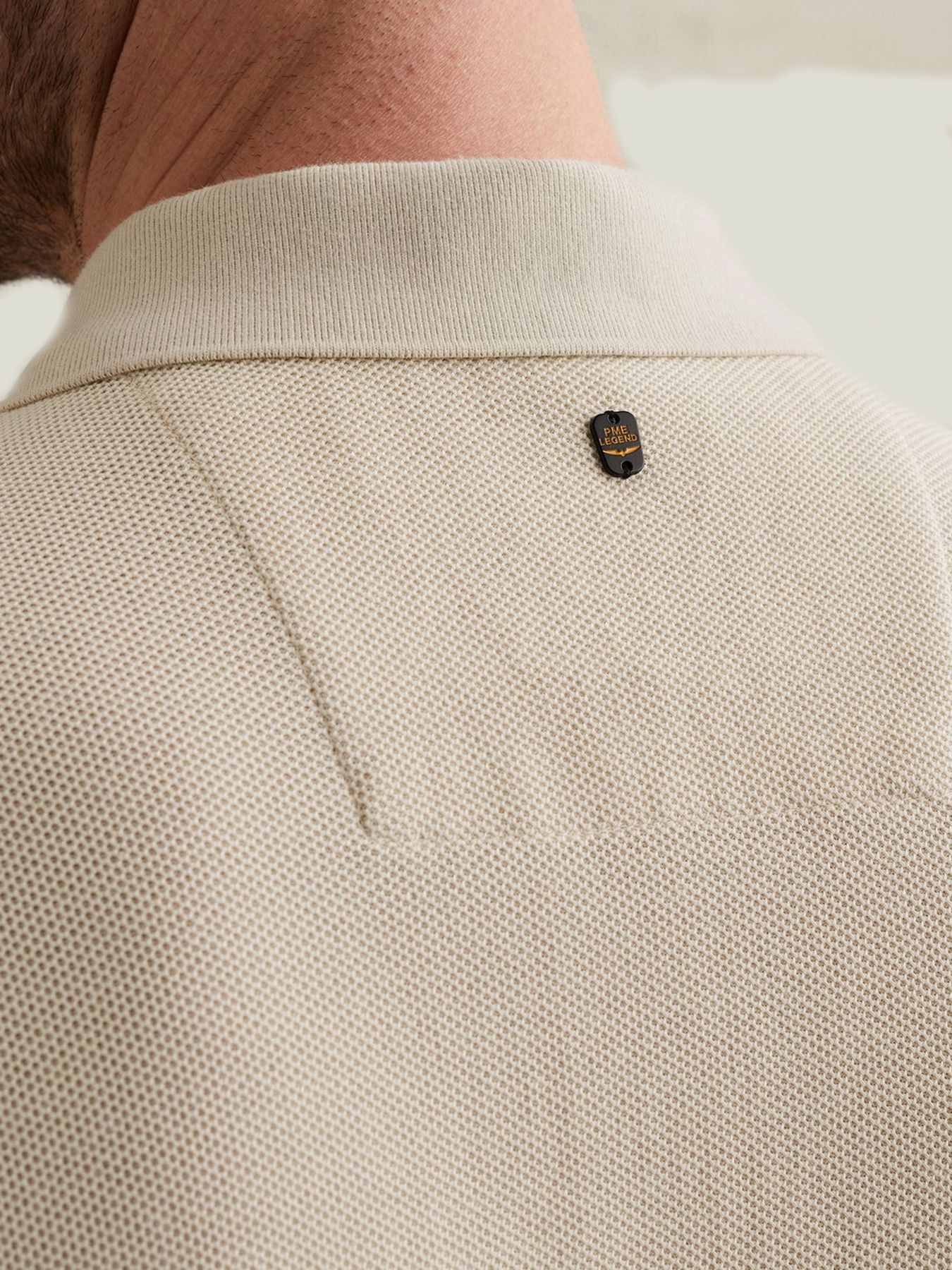 Pme Legend Short sleeve polo waffle structure Bone White 2900158599051