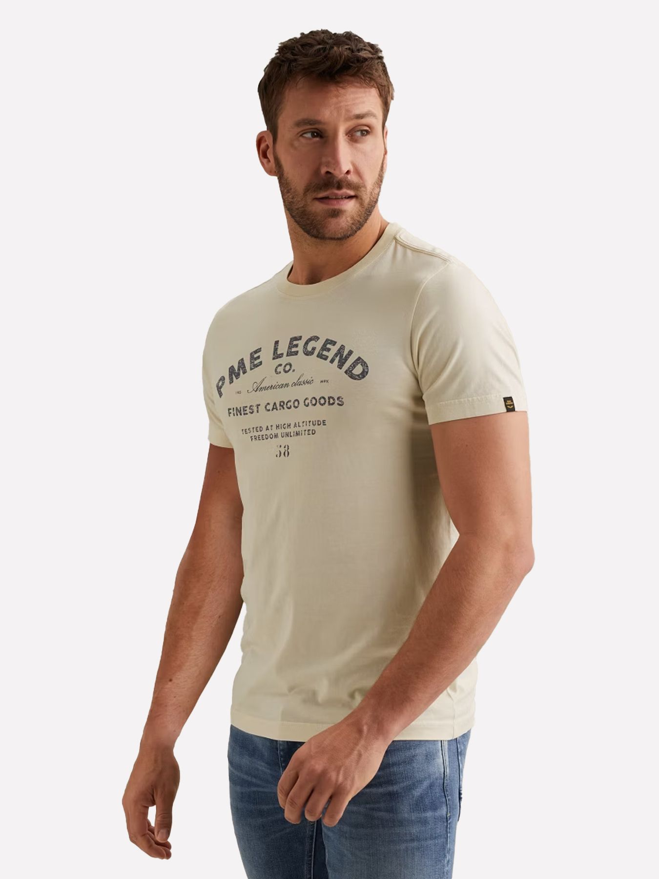 Pme Legend Short sleeve r-neck play single je Bone White 00114293-7013