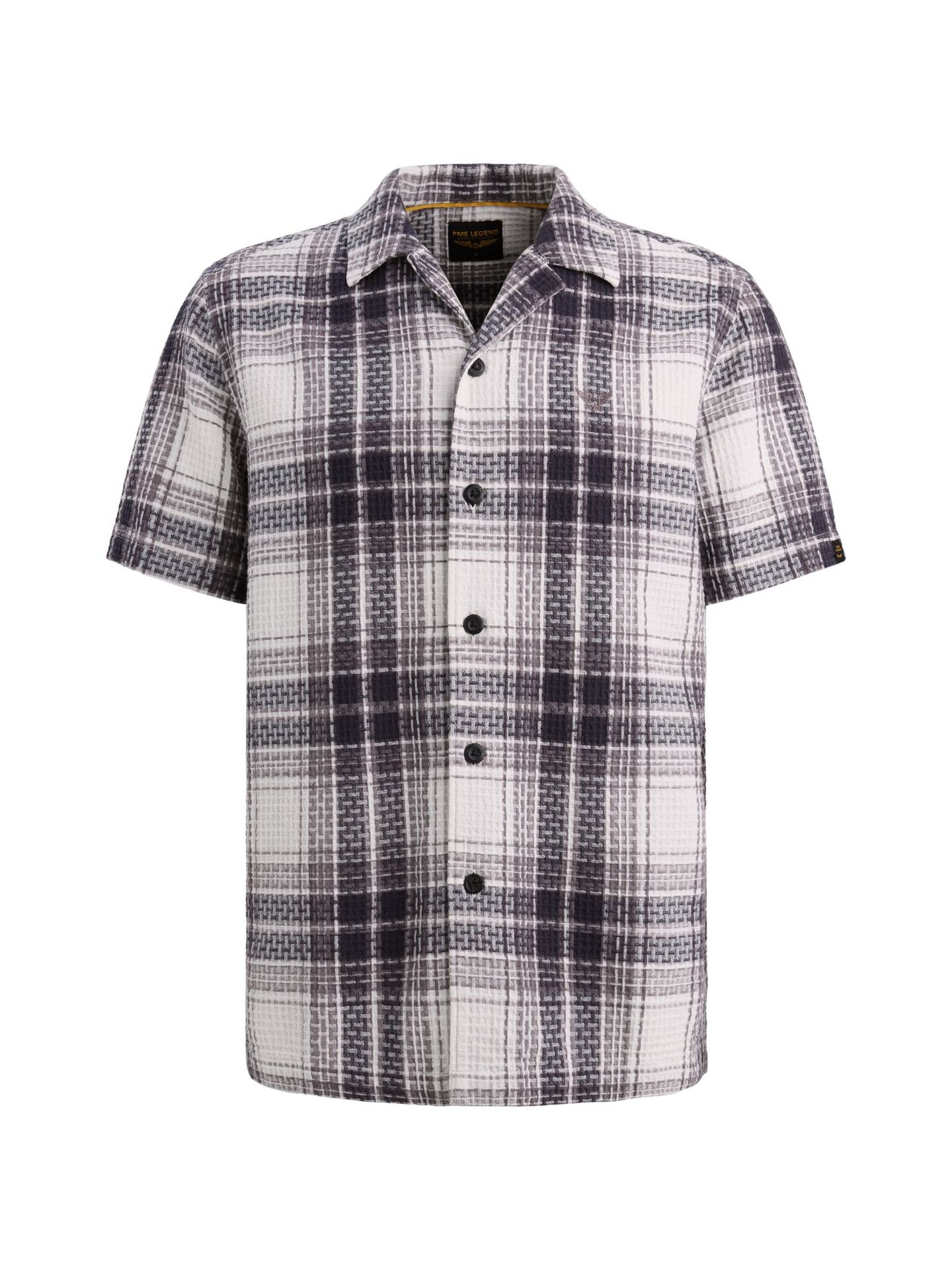 Pme Legend Short Sleeve Shirt Waffle Big Chec Moonscape 2900158638026