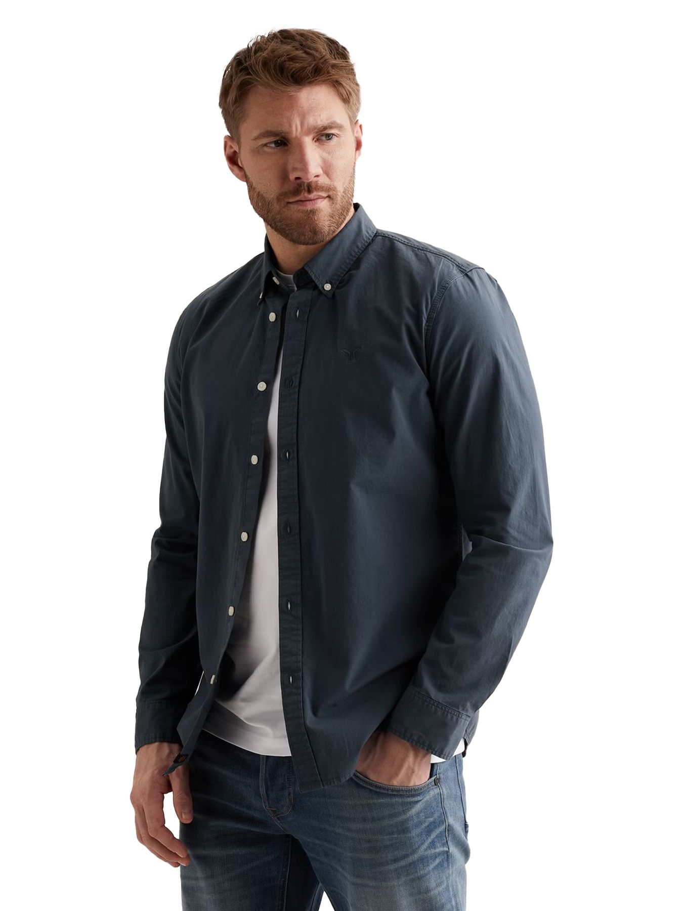 Pme Legend LONG SLEEVE SHIRT American Classic Dark Denim 00114314-5056