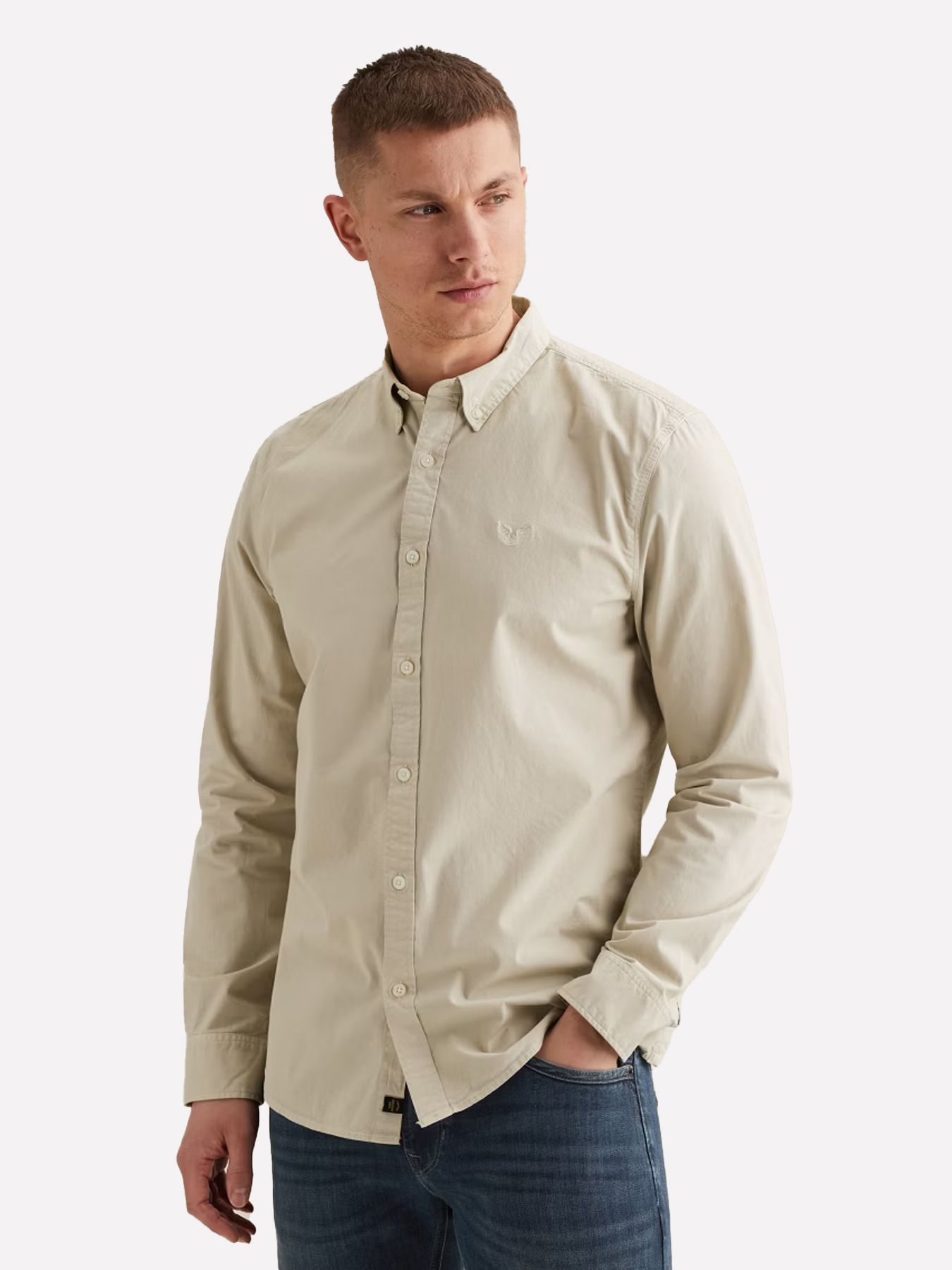 Pme Legend LONG SLEEVE SHIRT American Classic Silver Lining 00114314-7074